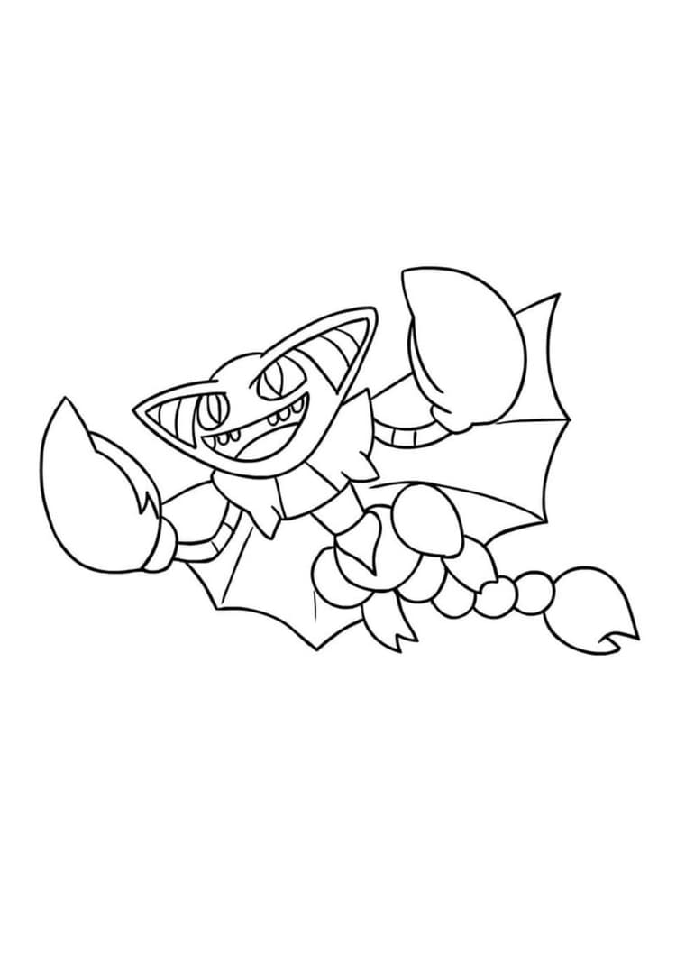 Página para colorear Gligar (A4) para imprimir