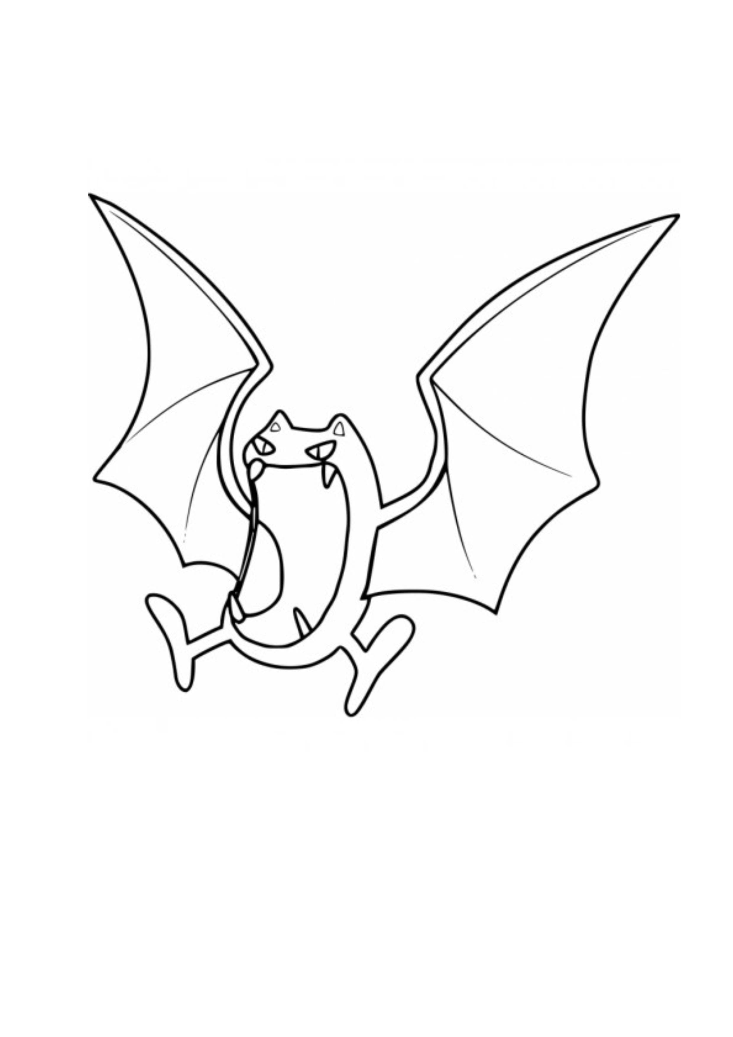 Página para colorear Golbat (A4) para imprimir