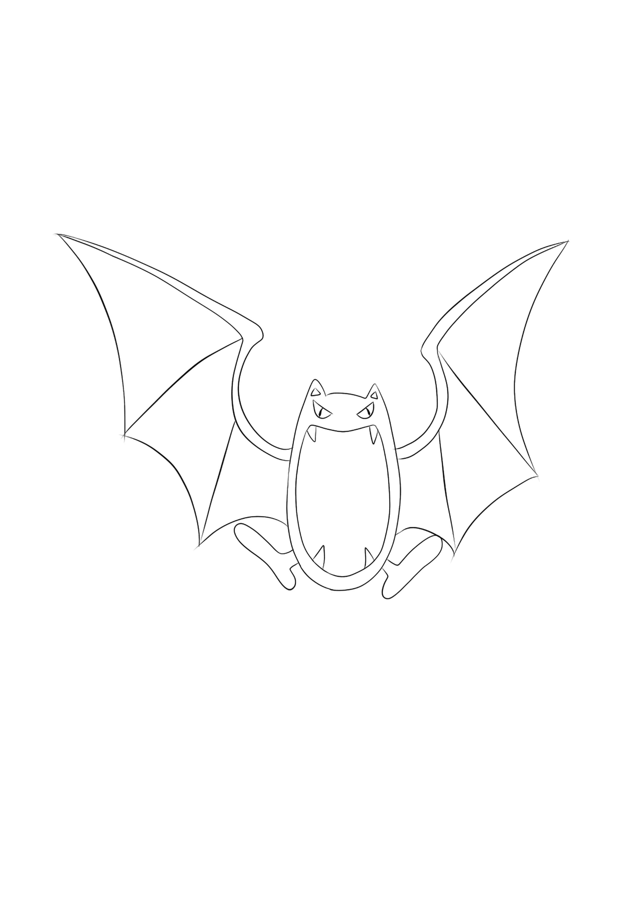 Página para colorear Golbat (A4) para imprimir
