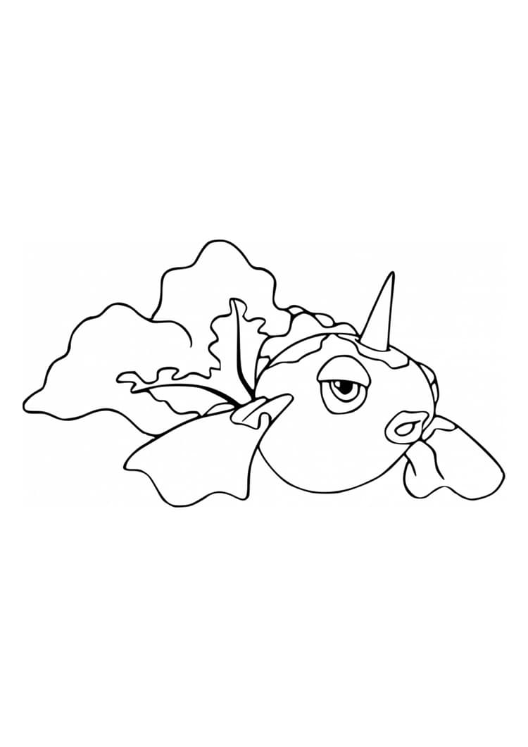 Página para colorear Goldeen (A4) para imprimir
