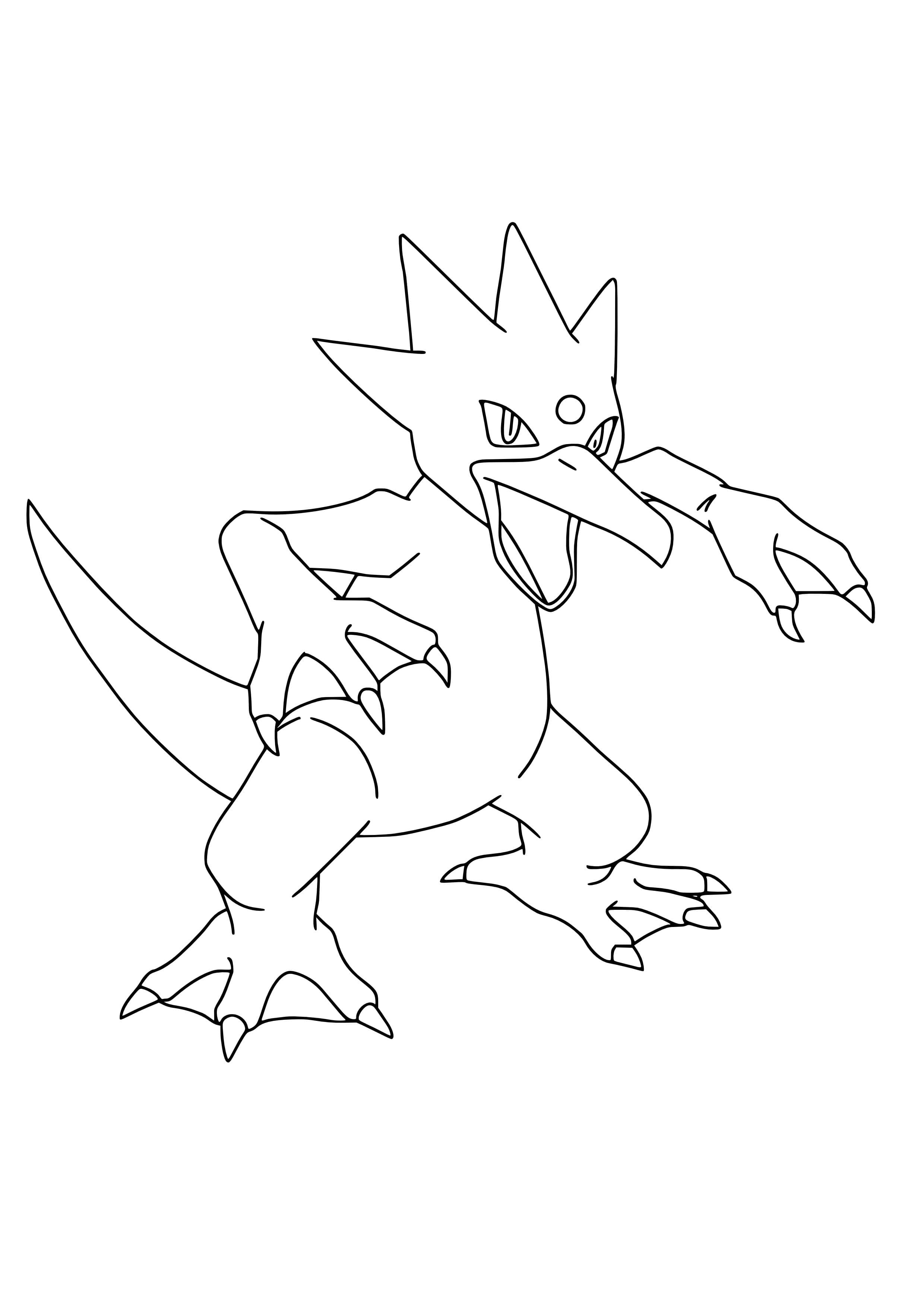 Página para colorear Golduck (A4) para imprimir