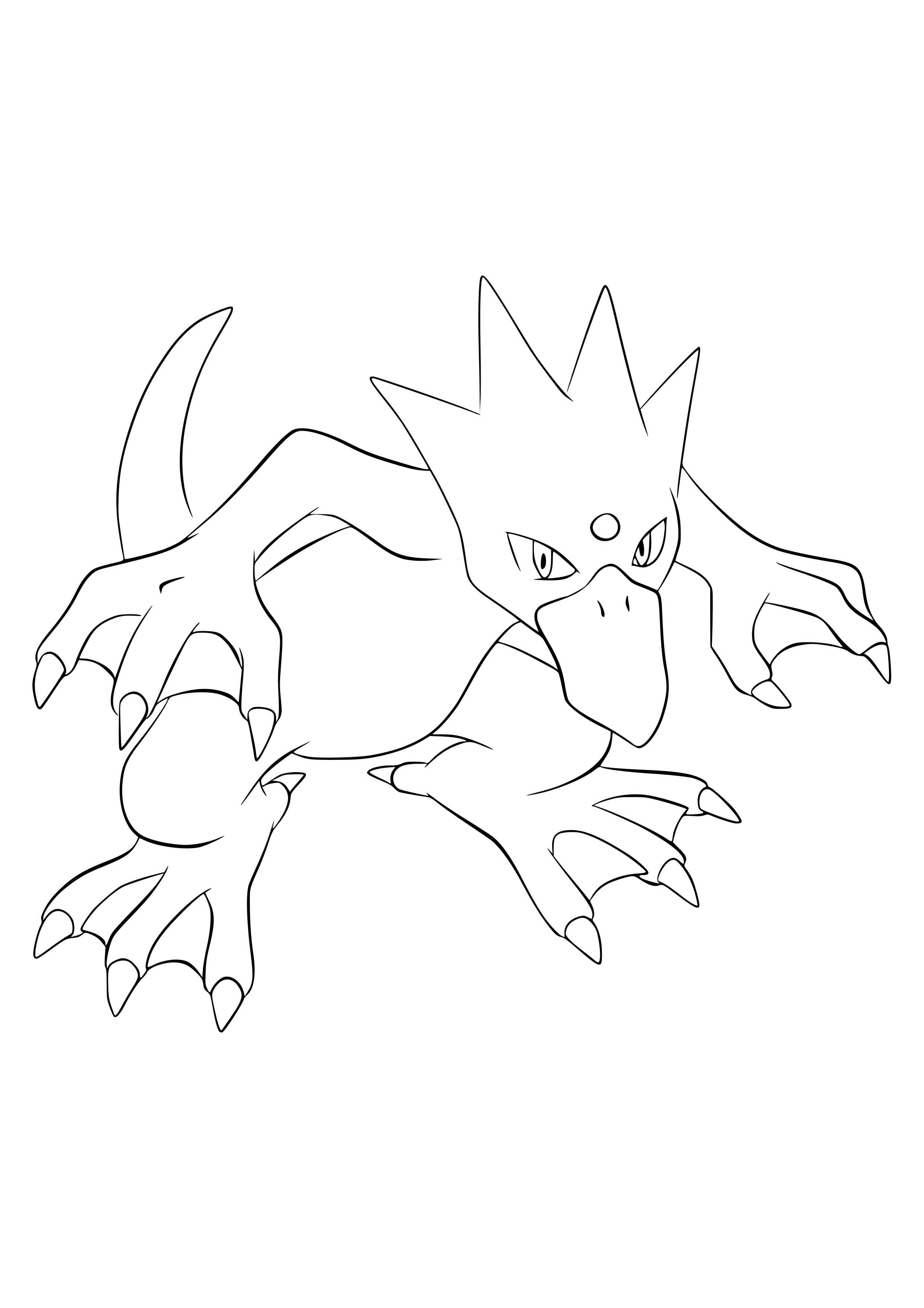 Página para colorear Golduck (A4) para imprimir