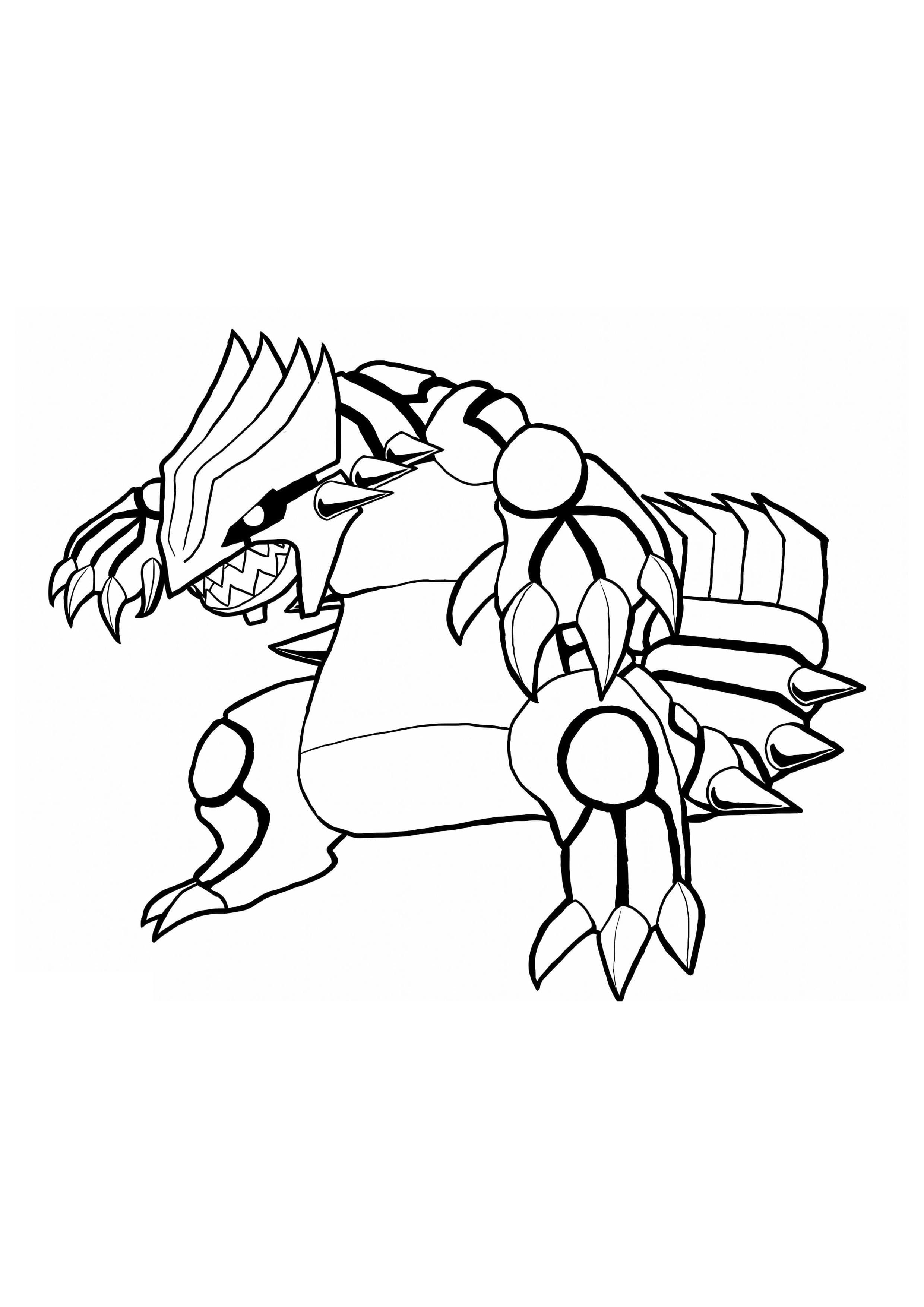 Página para colorear Groudon (A4) para imprimir