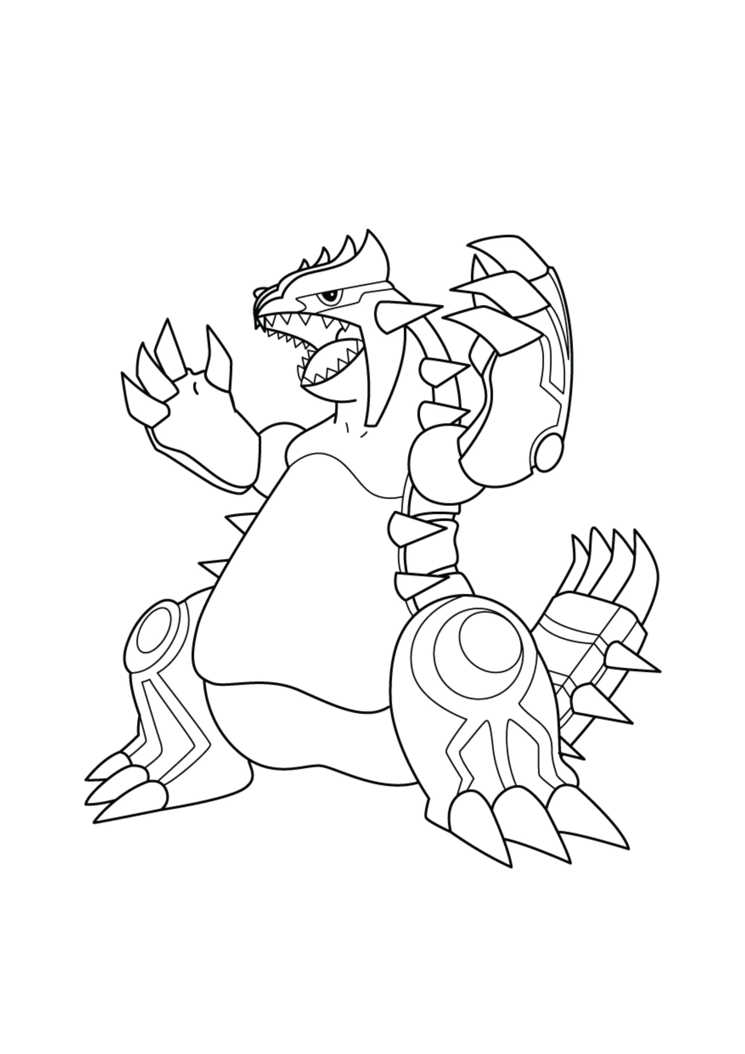 Página para colorear Groudon (A4) para imprimir
