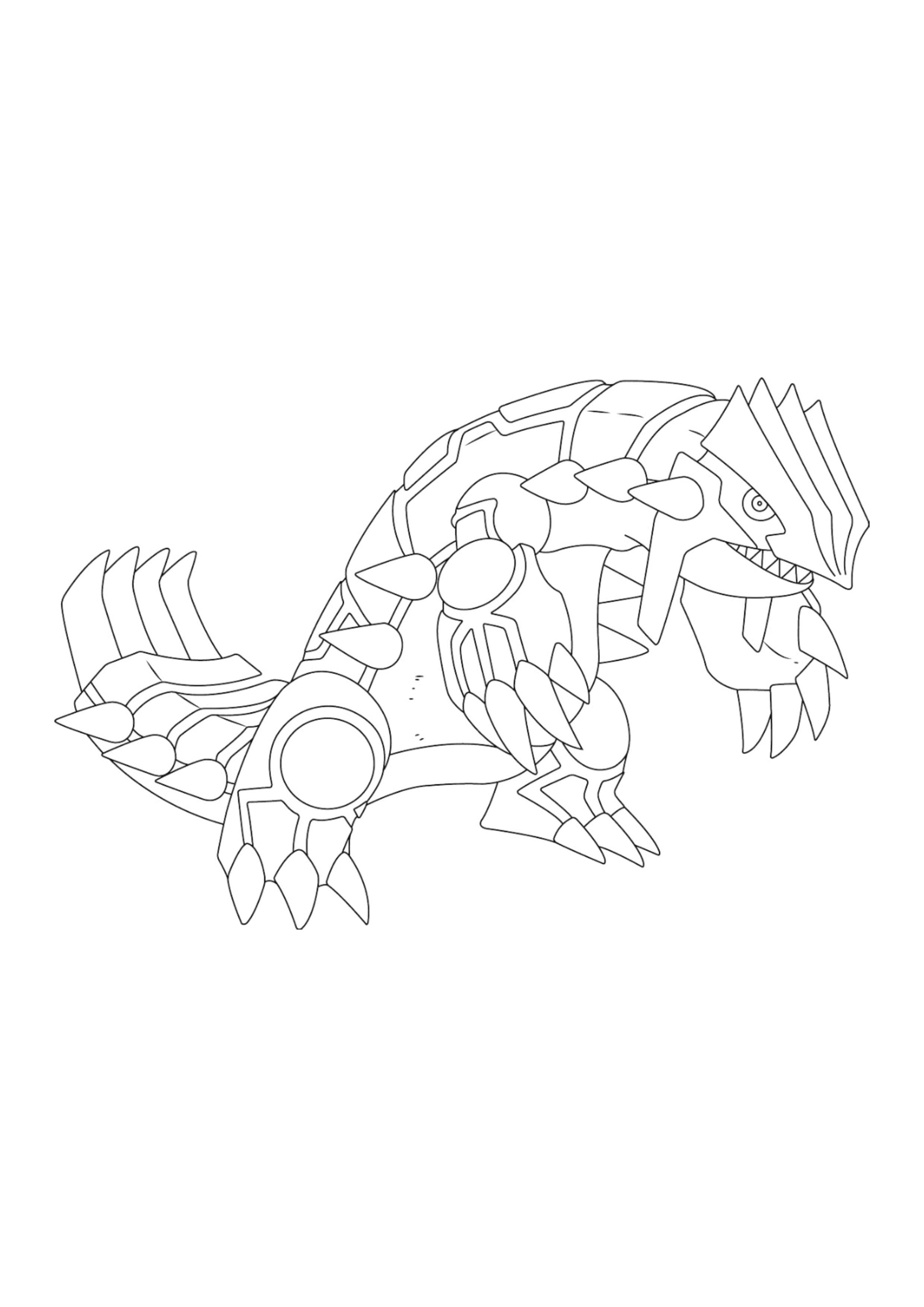 Página para colorear Groudon (A4) para imprimir