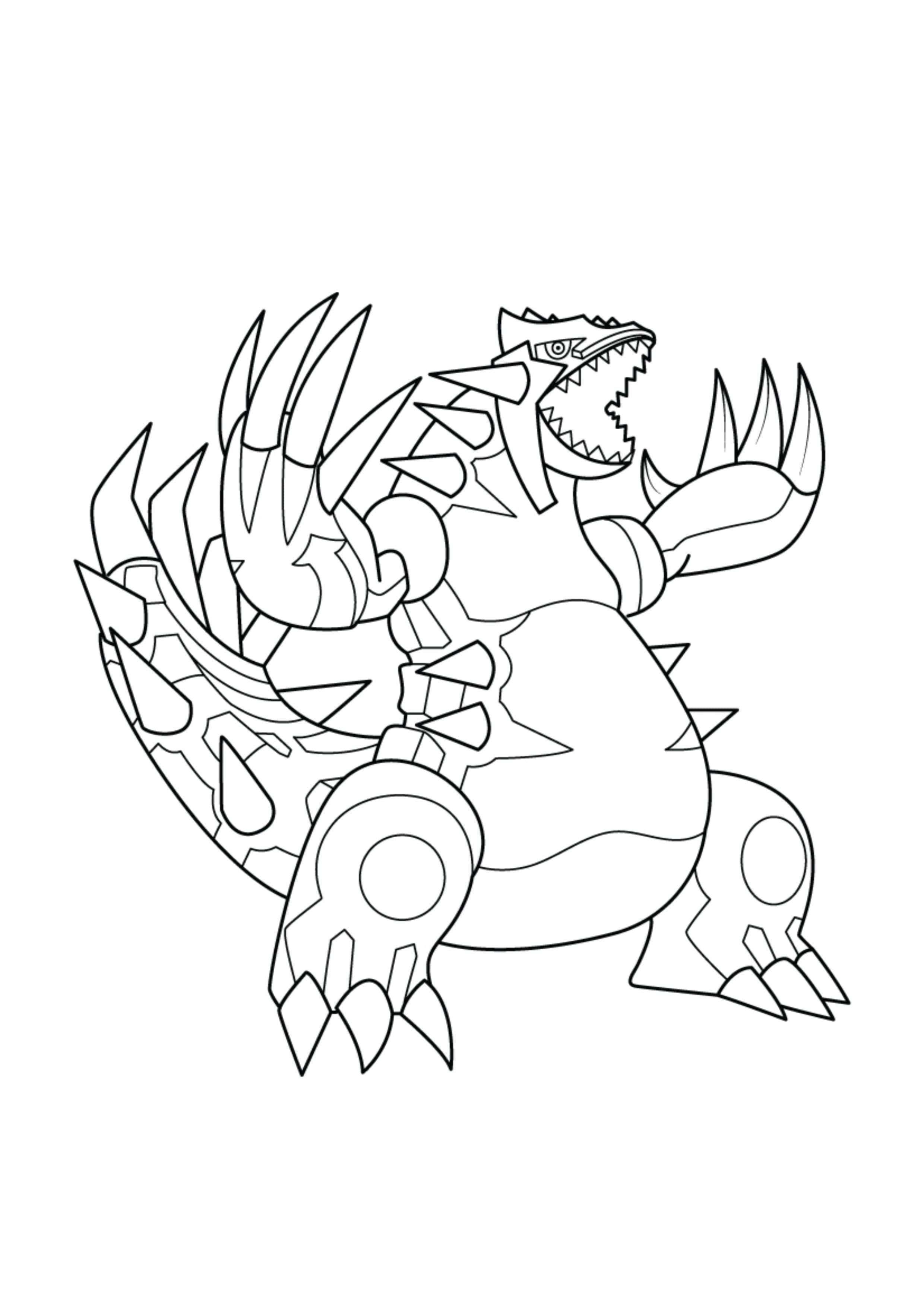 Página para colorear Groudon (A4) para imprimir