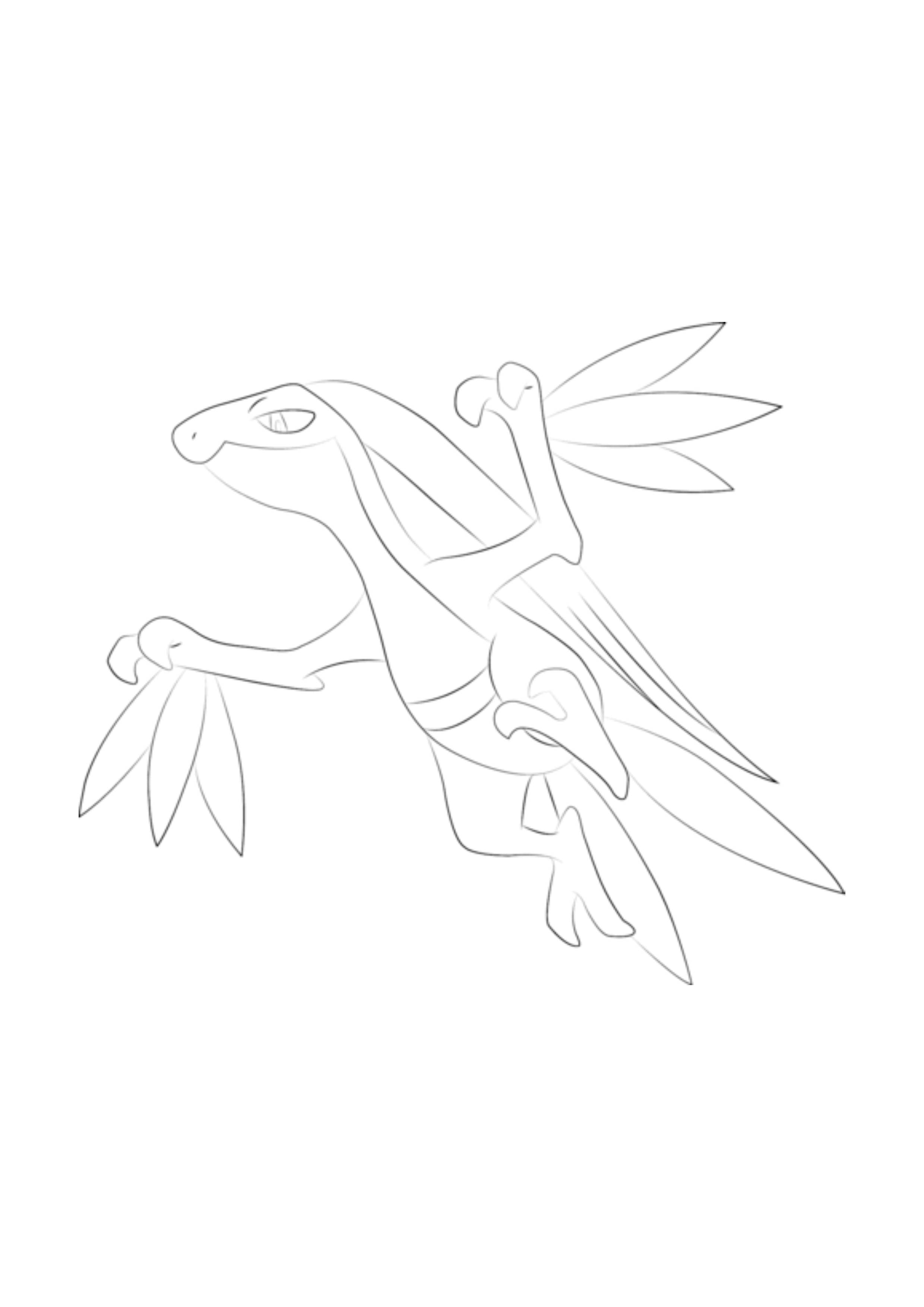 Página para colorear Grovyle (A4) para imprimir