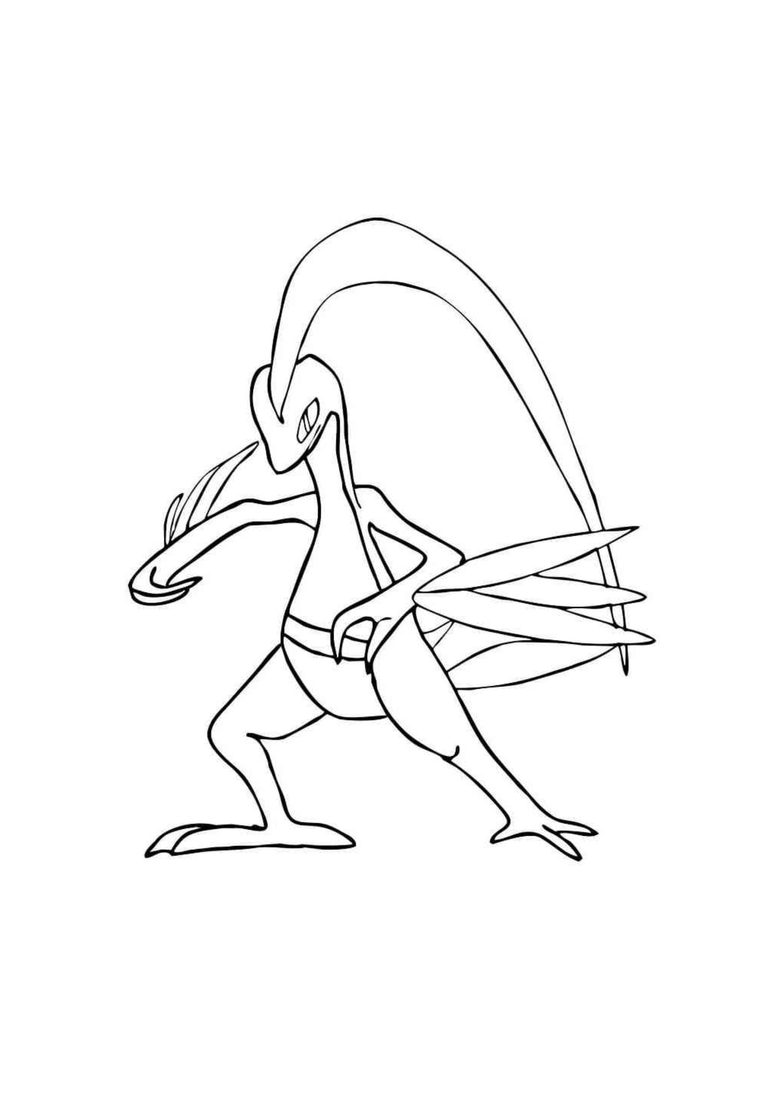 Página para colorear Grovyle (A4) para imprimir