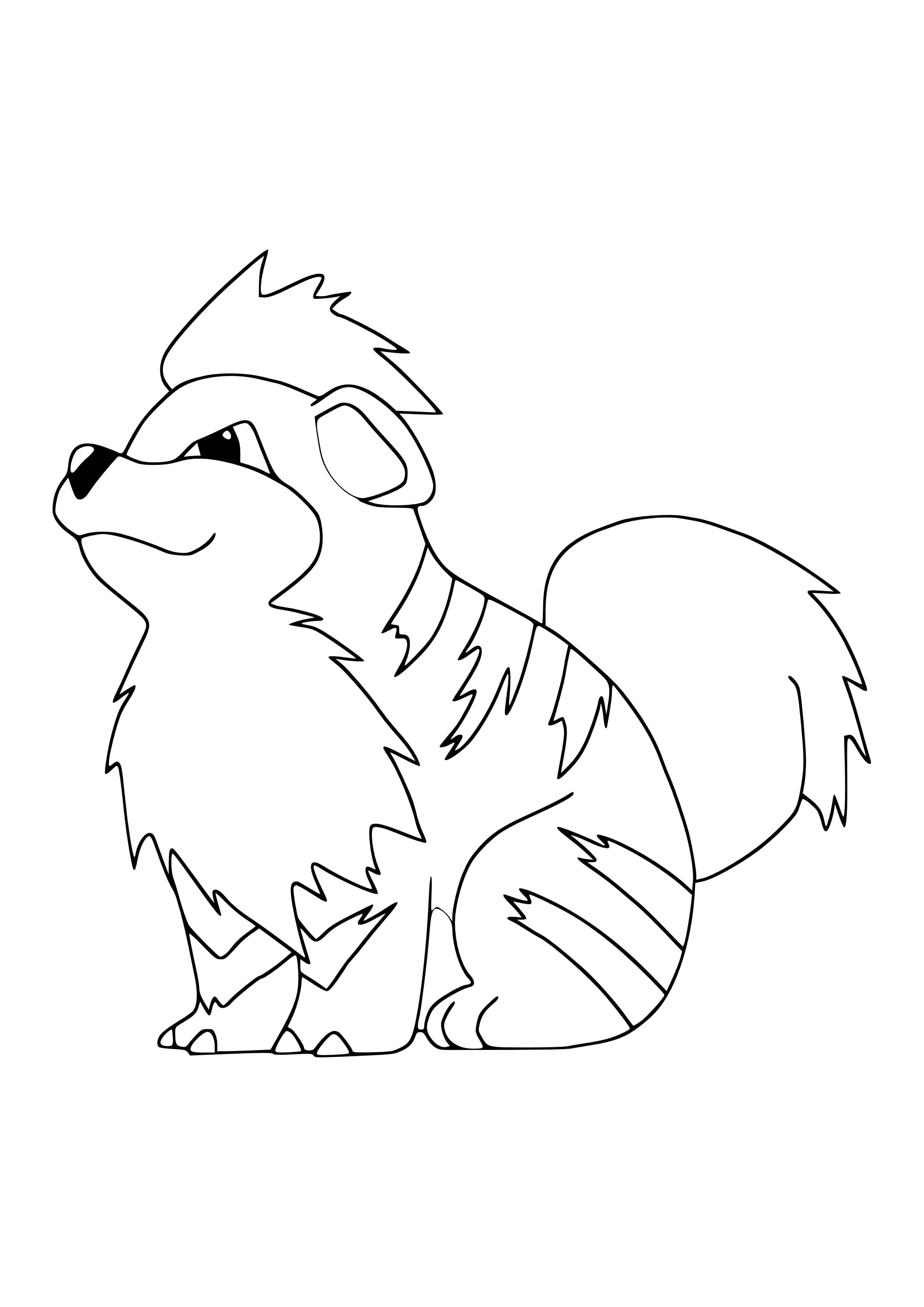 Página para colorear Growlithe (A4) para imprimir