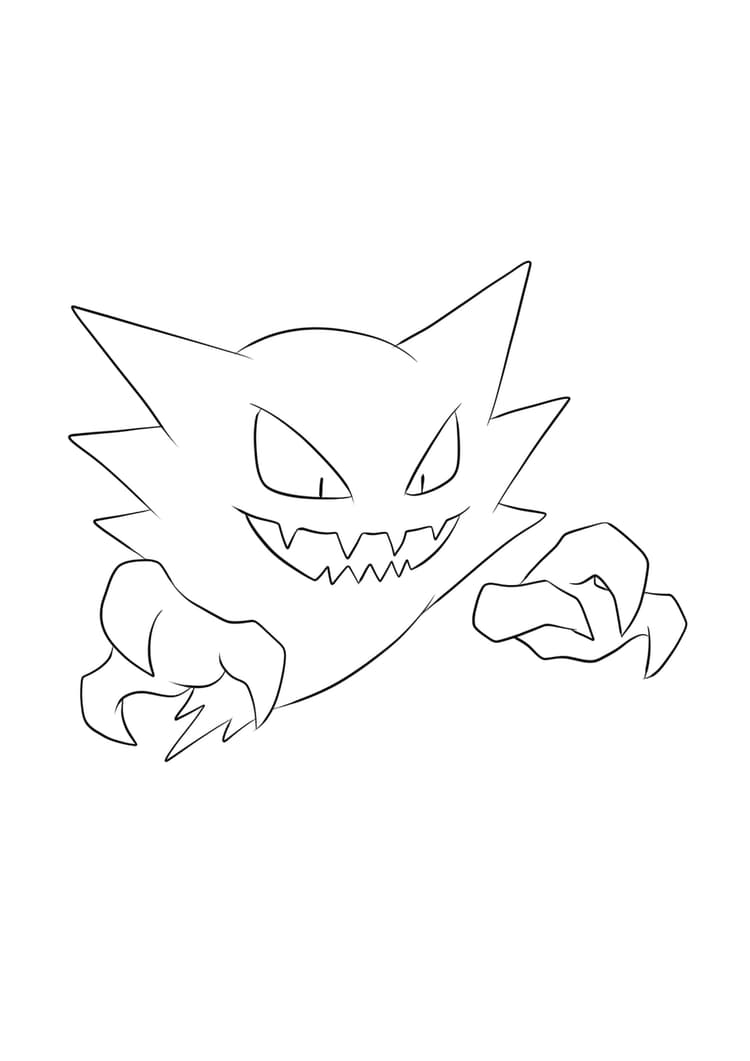 Página para colorear Haunter (A4) para imprimir