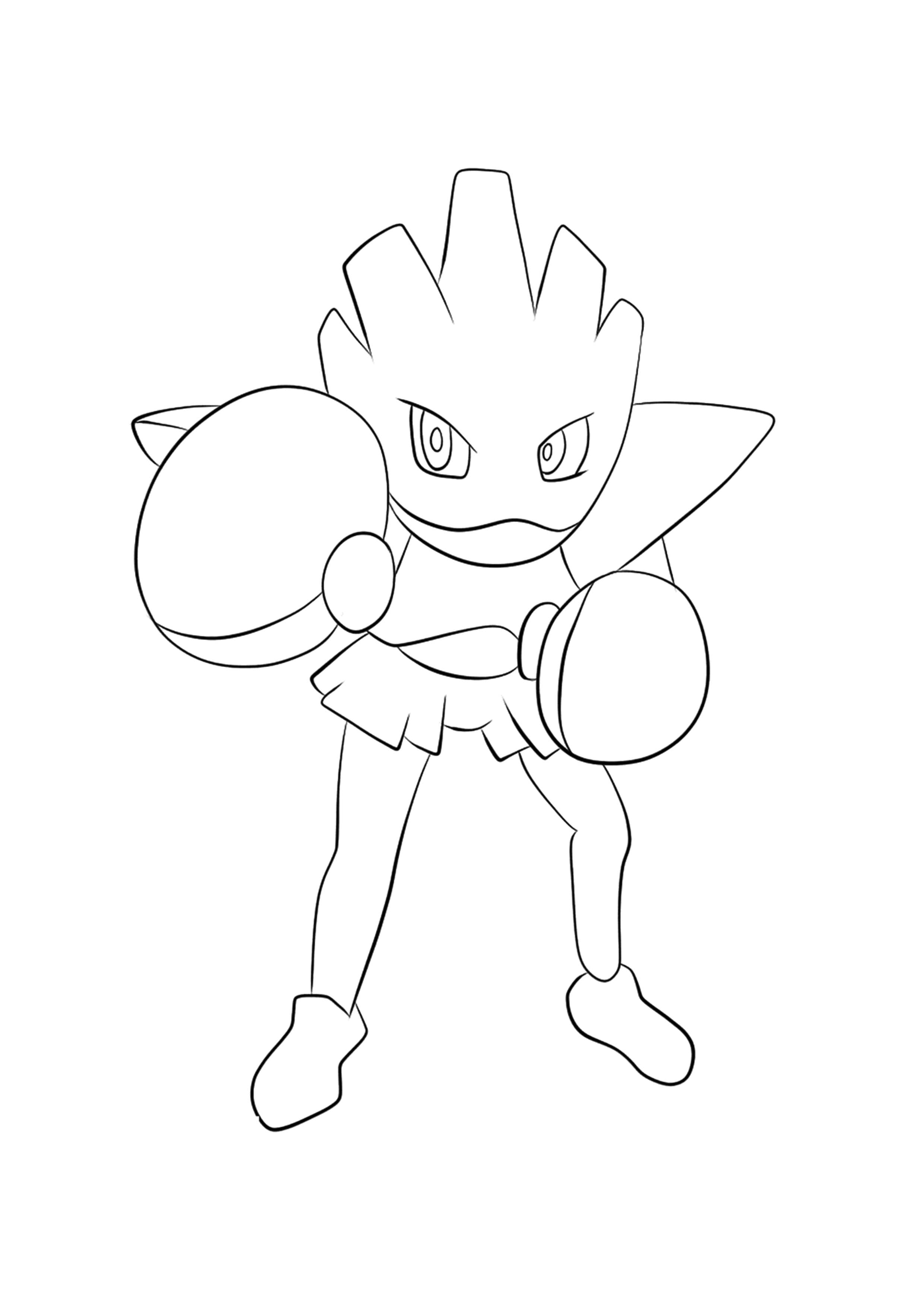 Página para colorear Hitmonchan (A4) para imprimir