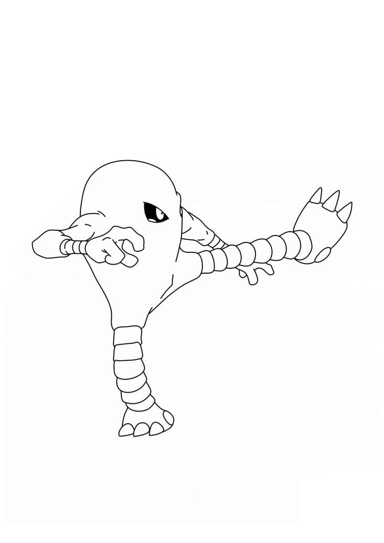Página para colorear Hitmonlee (A4) para imprimir