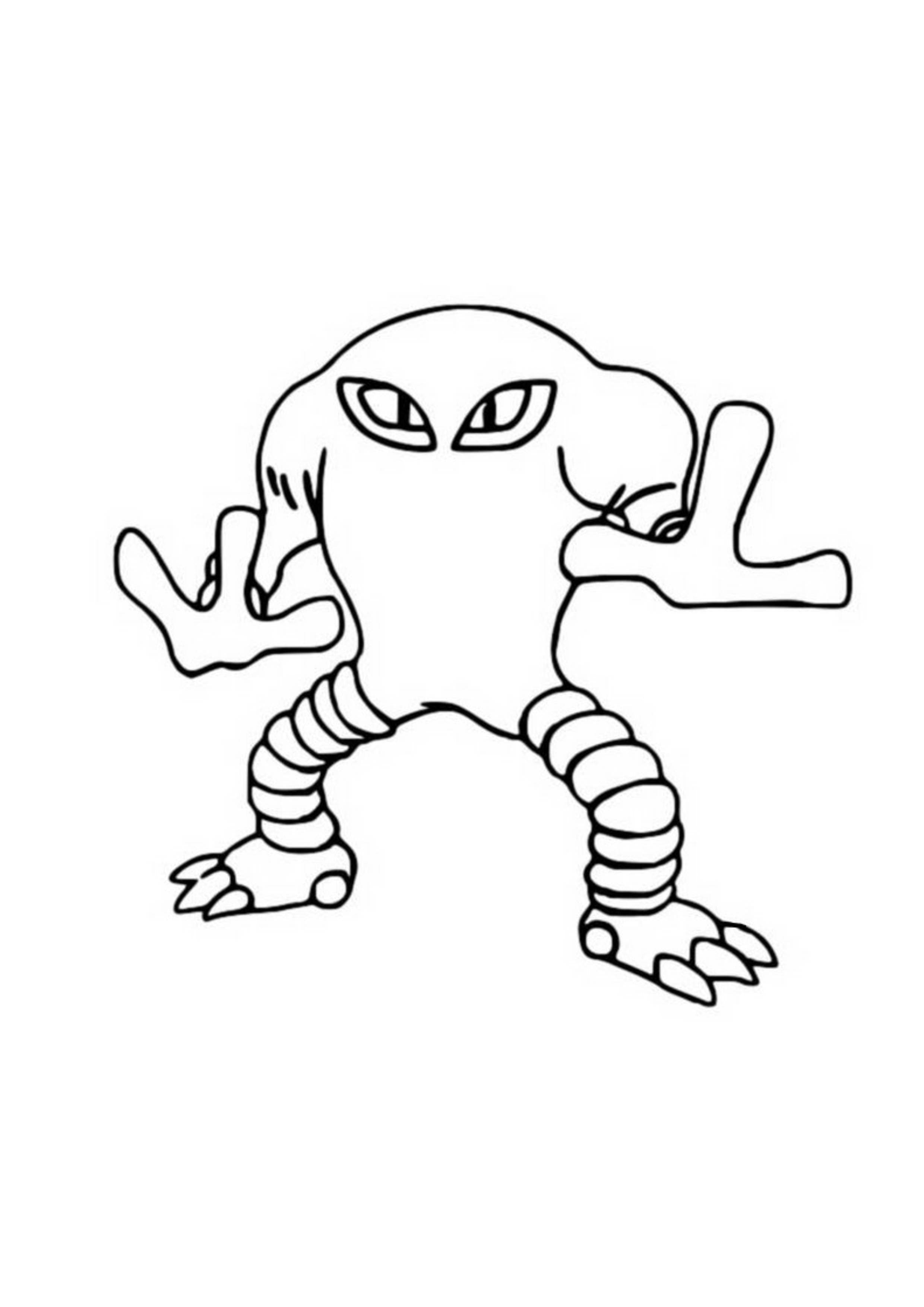 Página para colorear Hitmonlee (A4) para imprimir