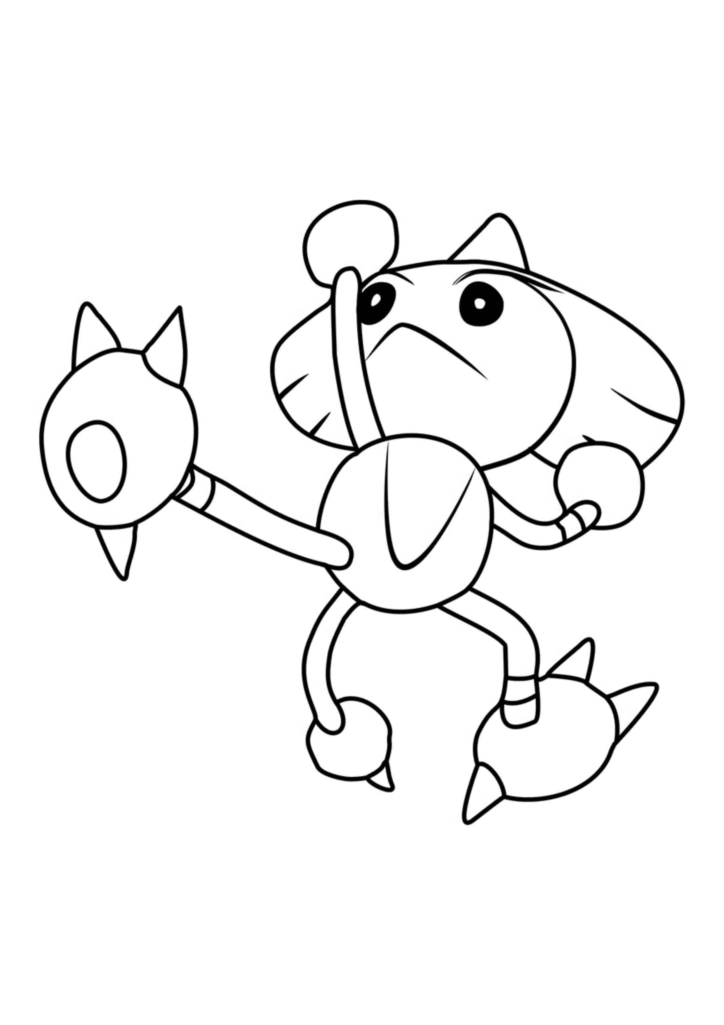 Página para colorear Hitmontop (A4) para imprimir