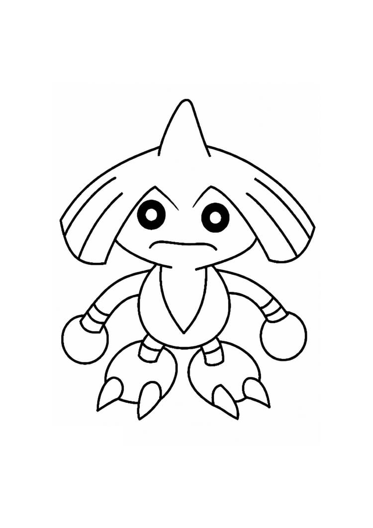 Página para colorear Hitmontop (A4) para imprimir