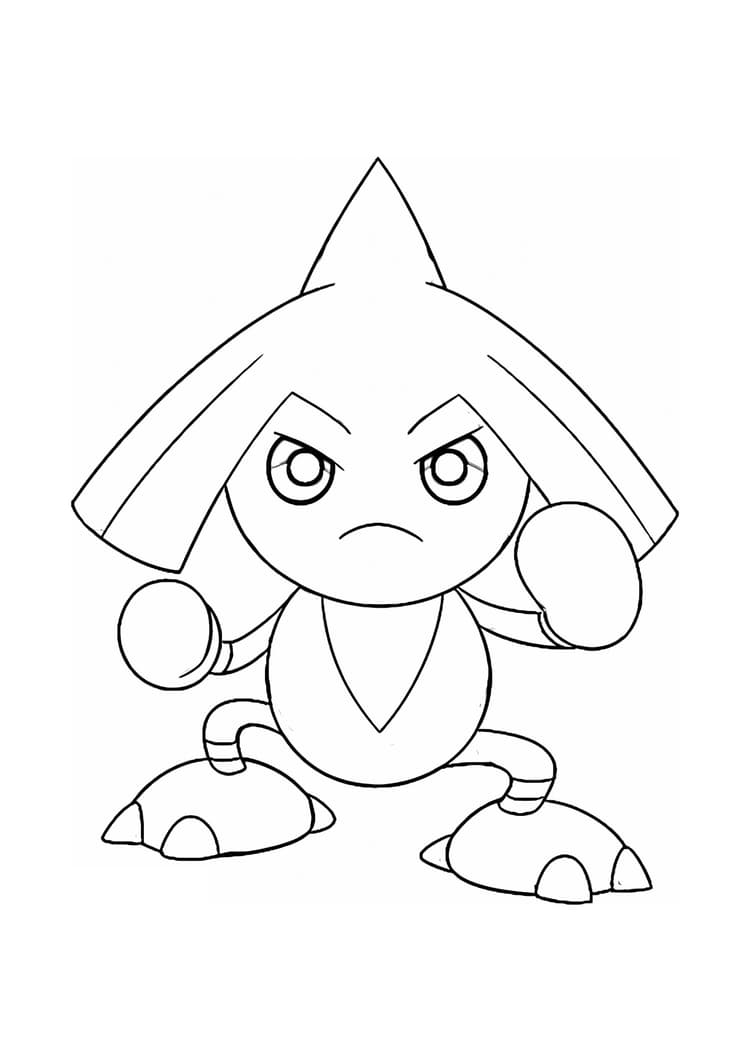Página para colorear Hitmontop (A4) para imprimir