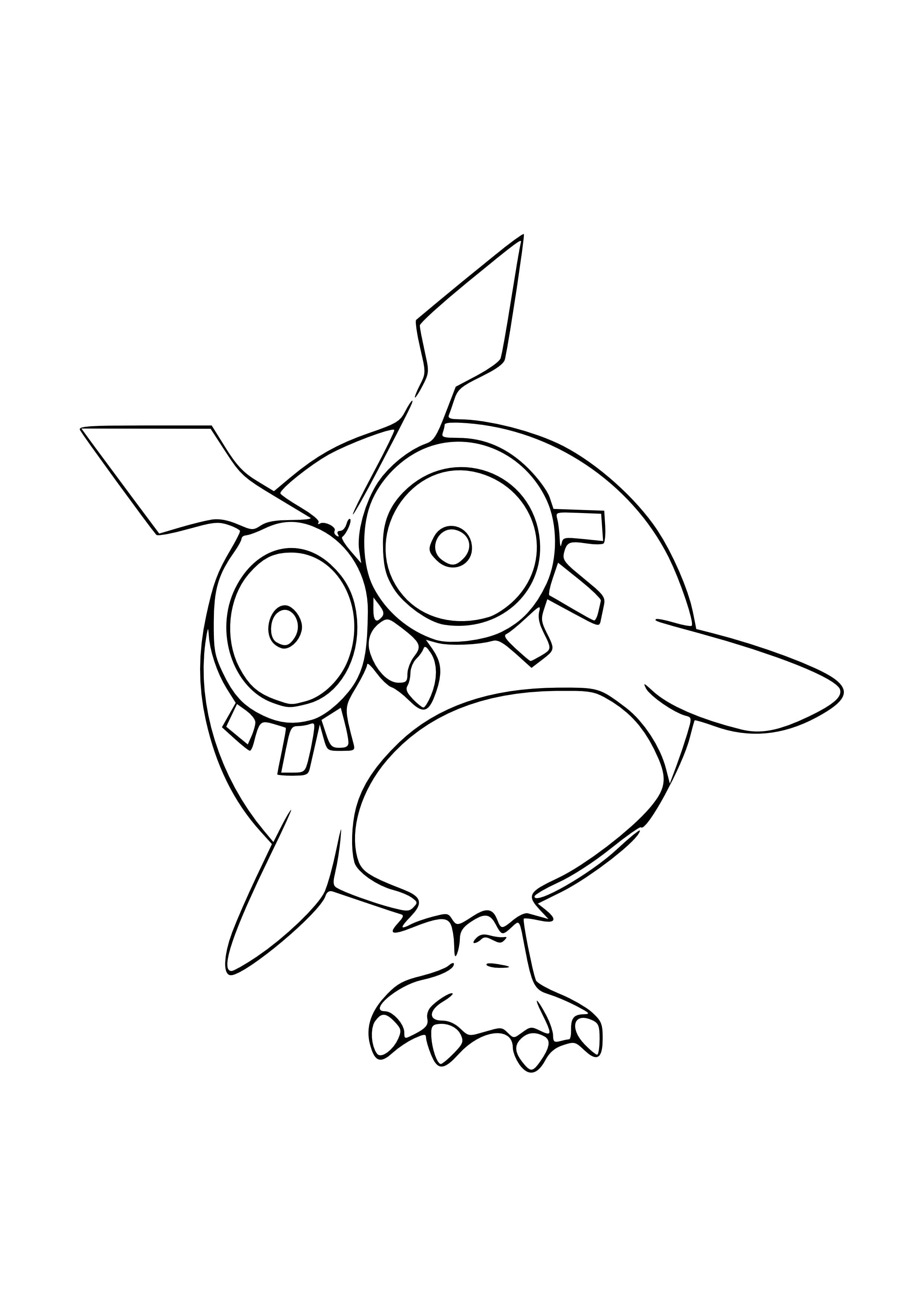 Página para colorear Hoothoot (A4) para imprimir