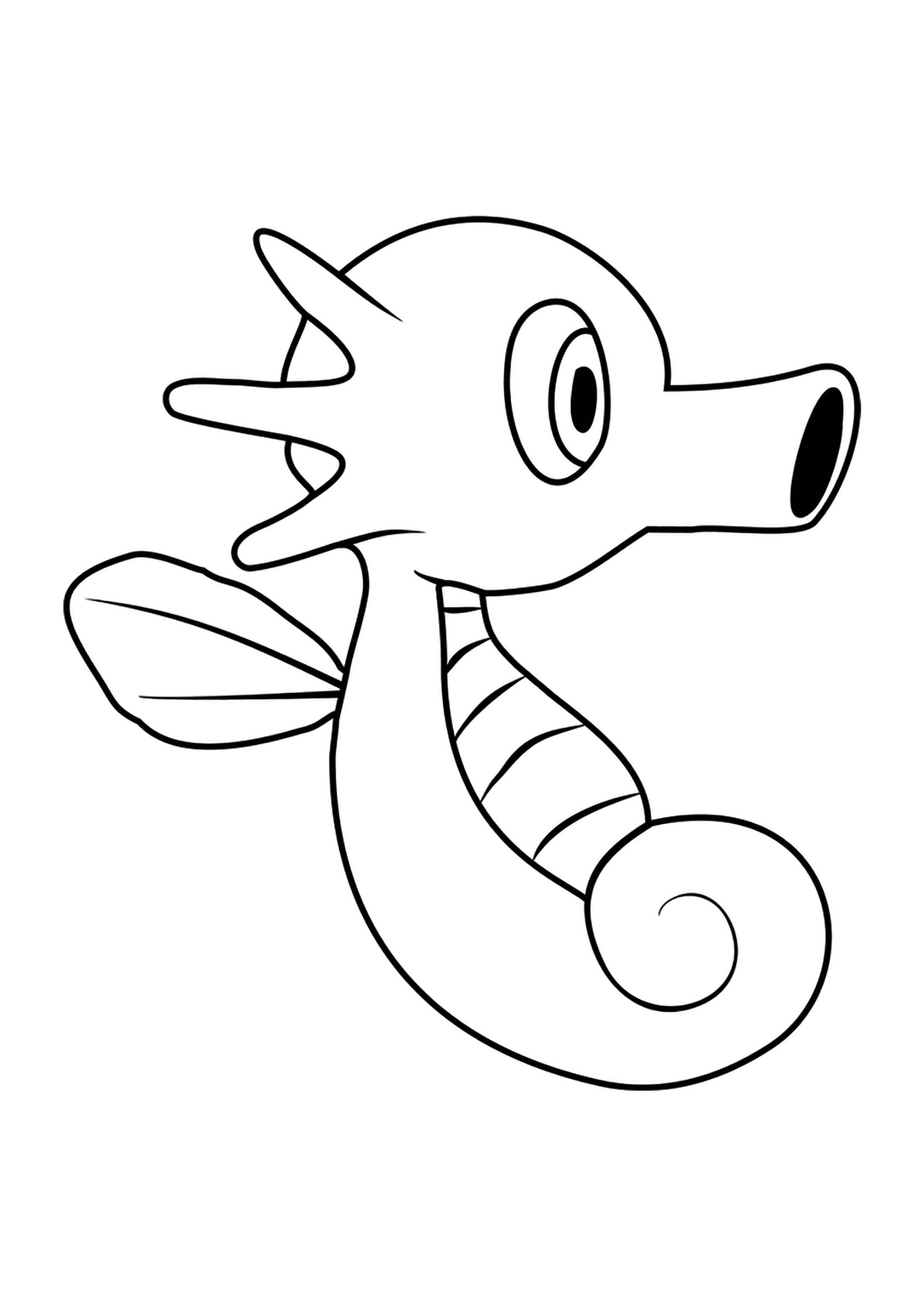 Página para colorear Horsea (A4) para imprimir