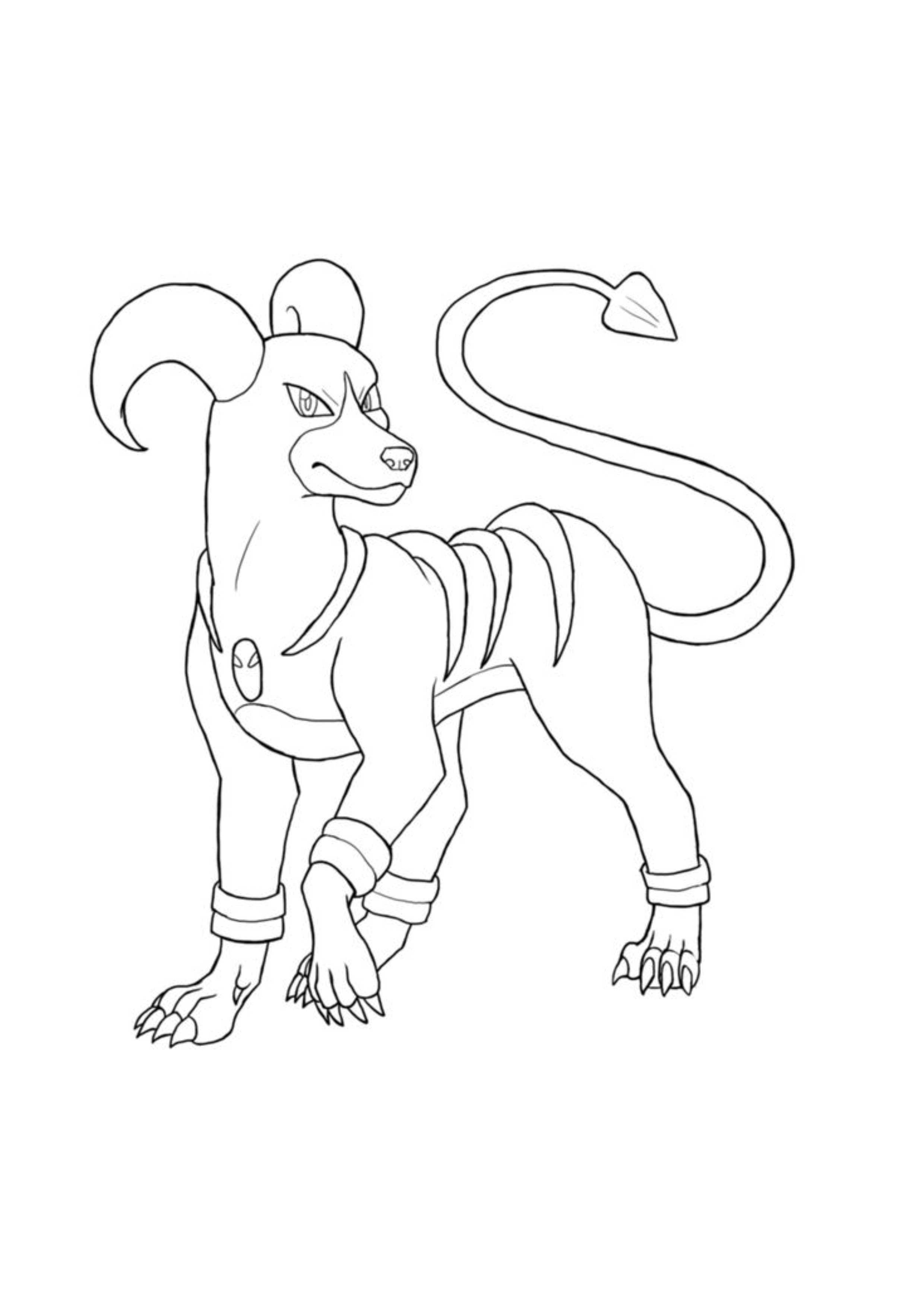 Página para colorear Houndoom (A4) para imprimir
