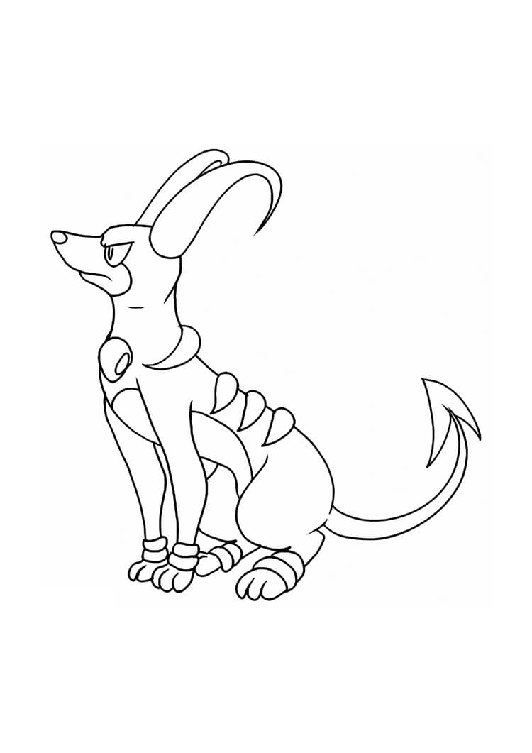 Página para colorear Houndoom (A4) para imprimir