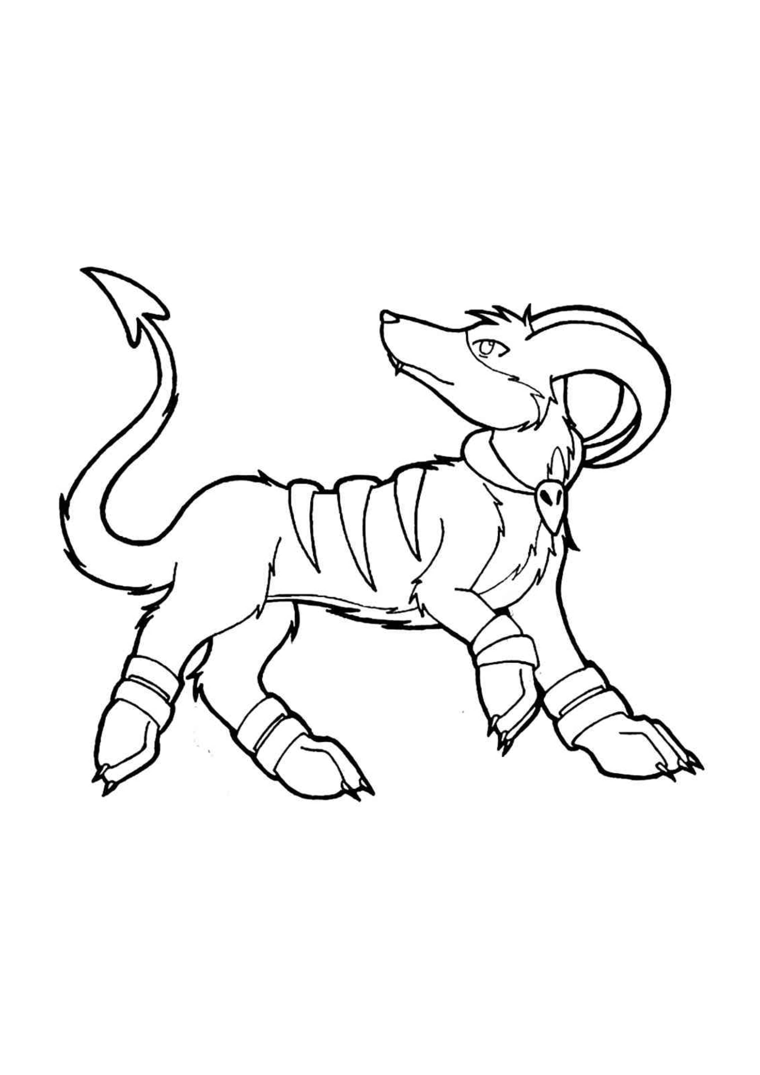 Página para colorear Houndoom (A4) para imprimir