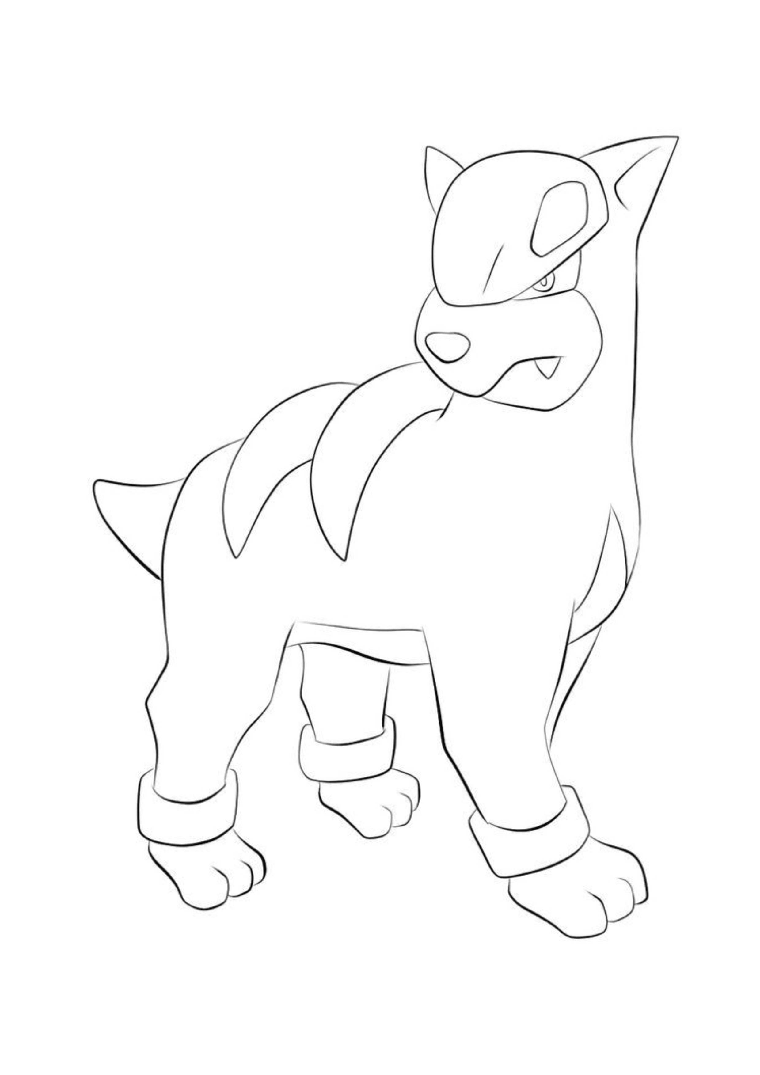 Página para colorear Houndour (A4) para imprimir