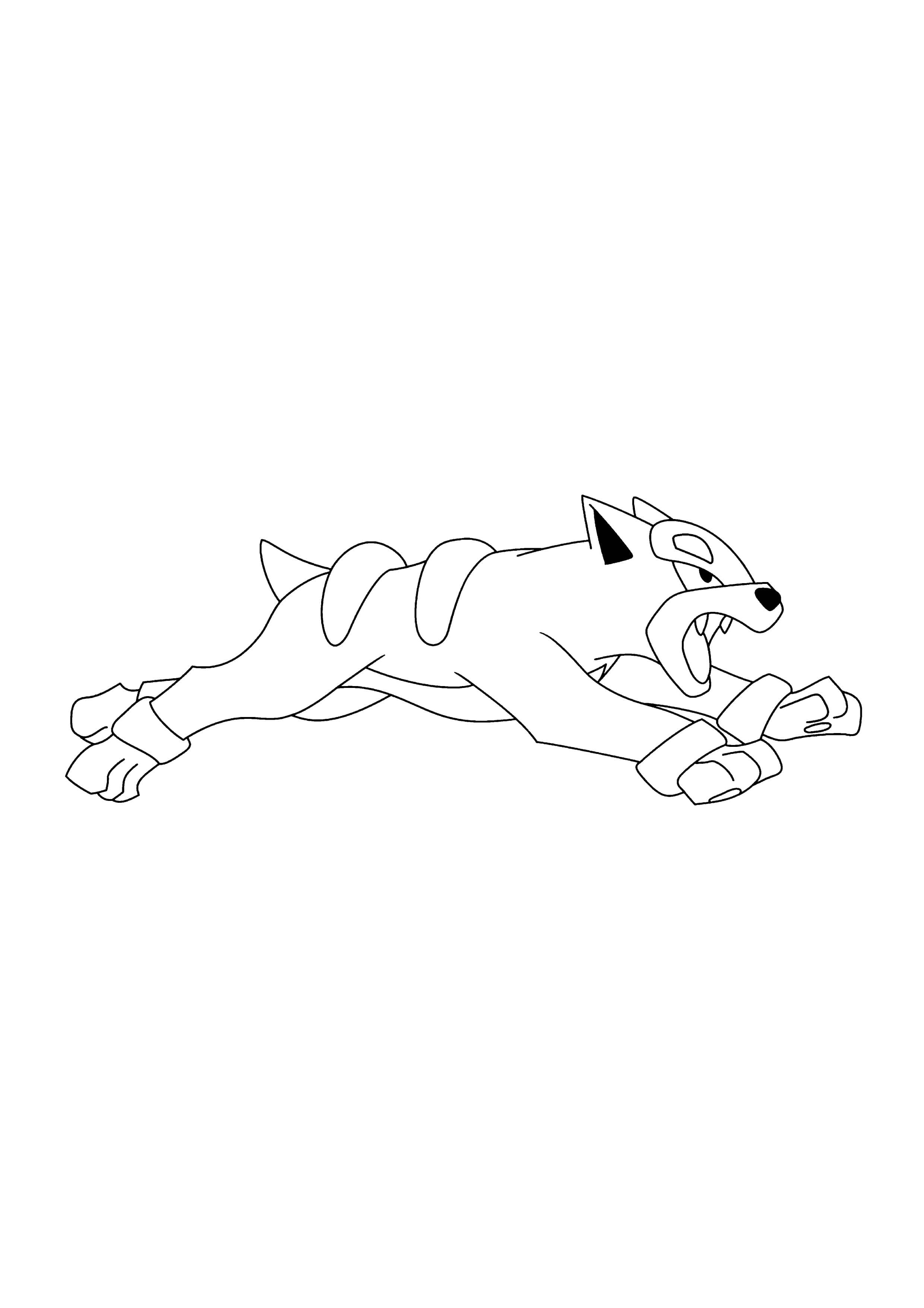 Página para colorear Houndour (A4) para imprimir