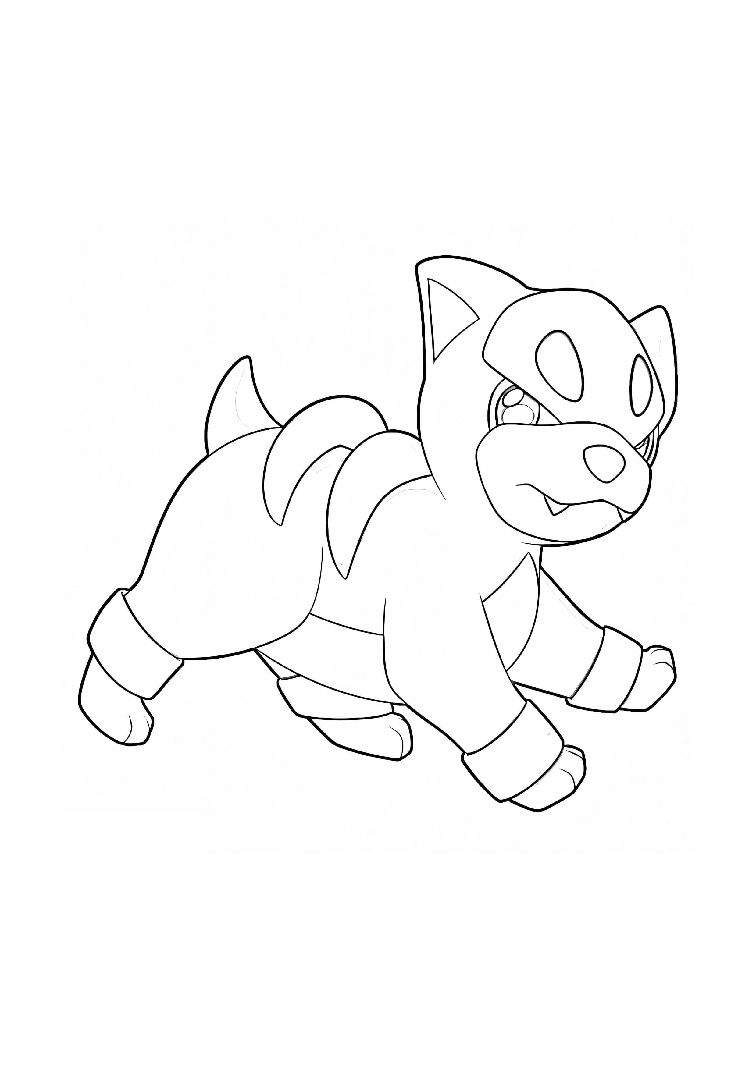 Página para colorear Houndour (A4) para imprimir