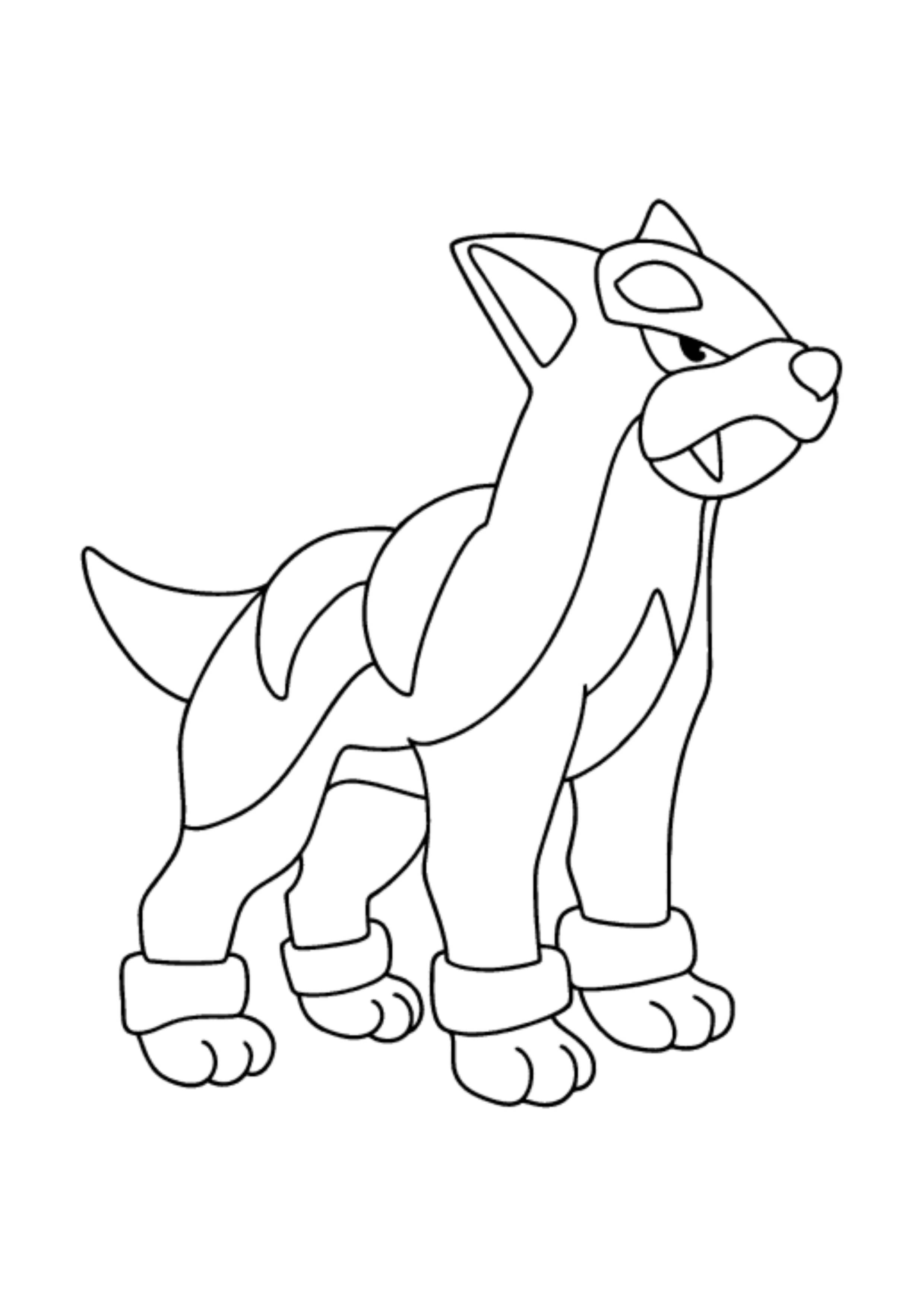 Página para colorear Houndour (A4) para imprimir