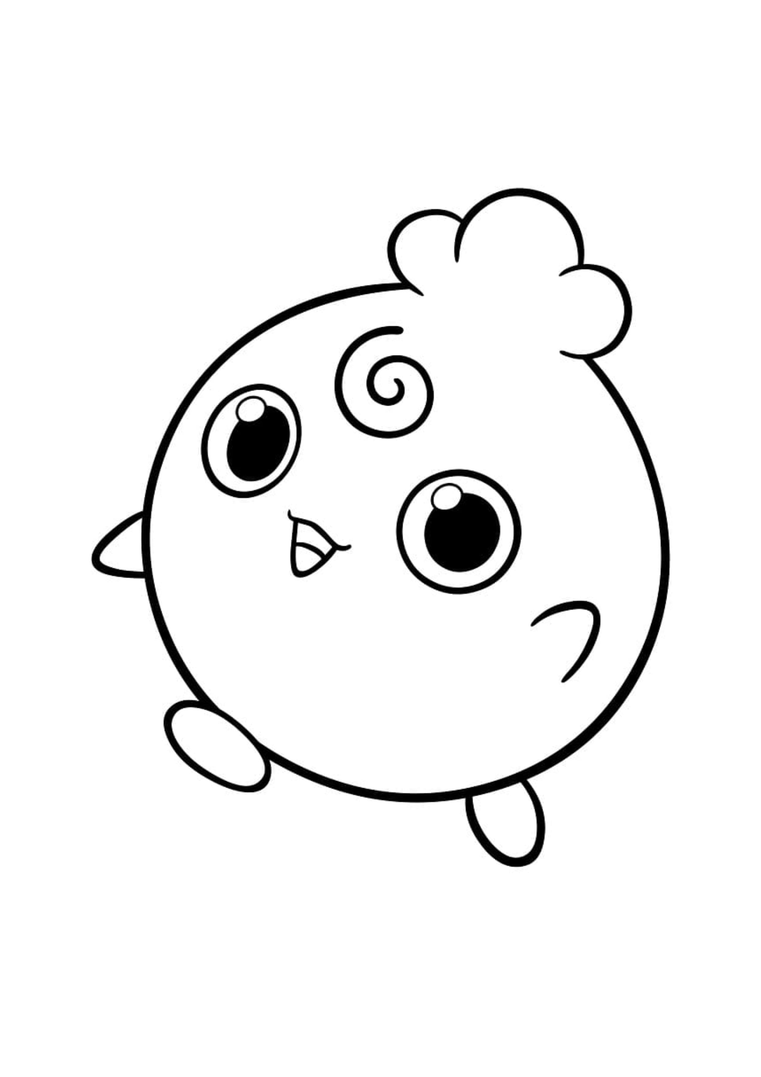 Página para colorear Igglybuff (A4) para imprimir