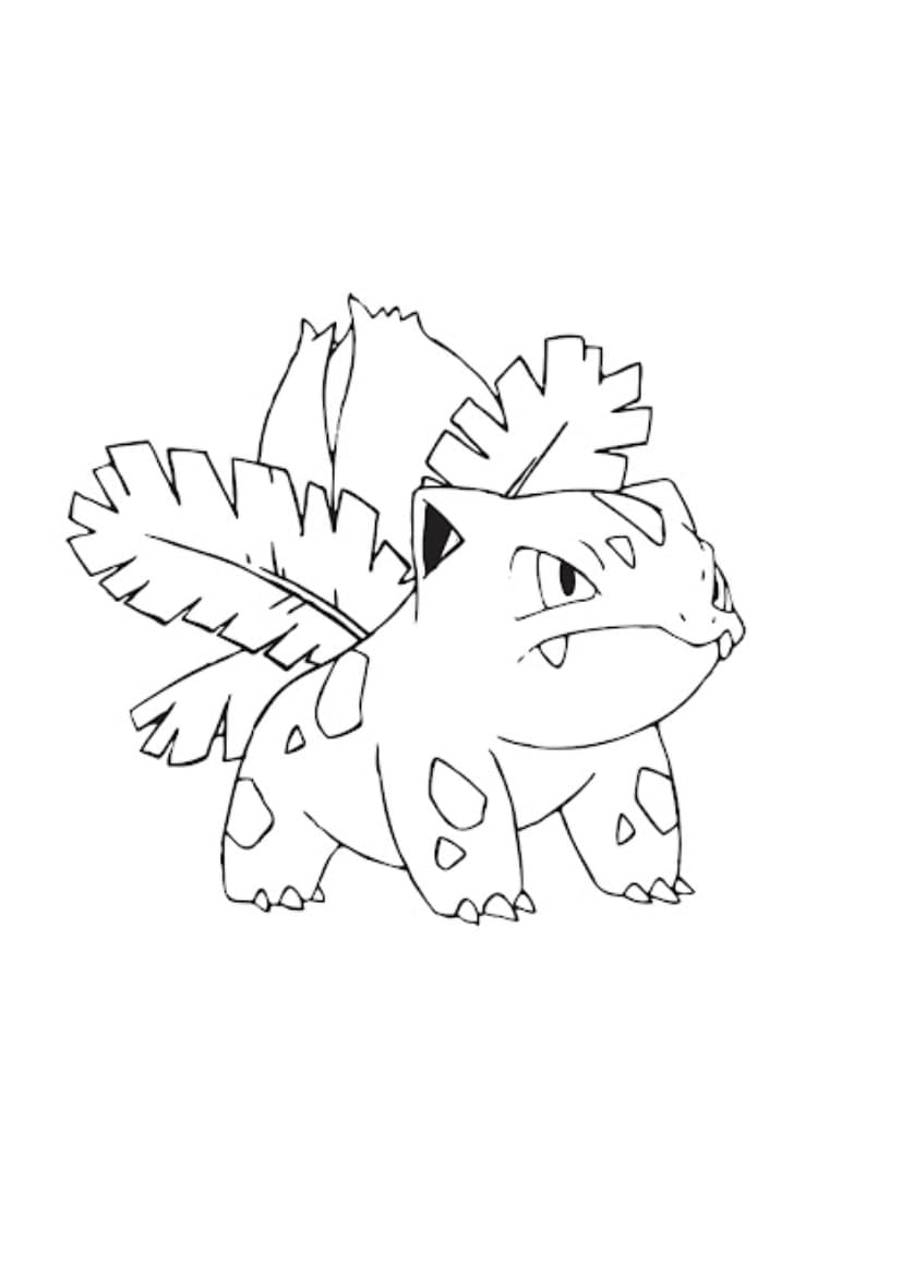 Página para colorear Ivysaur (A4) para imprimir