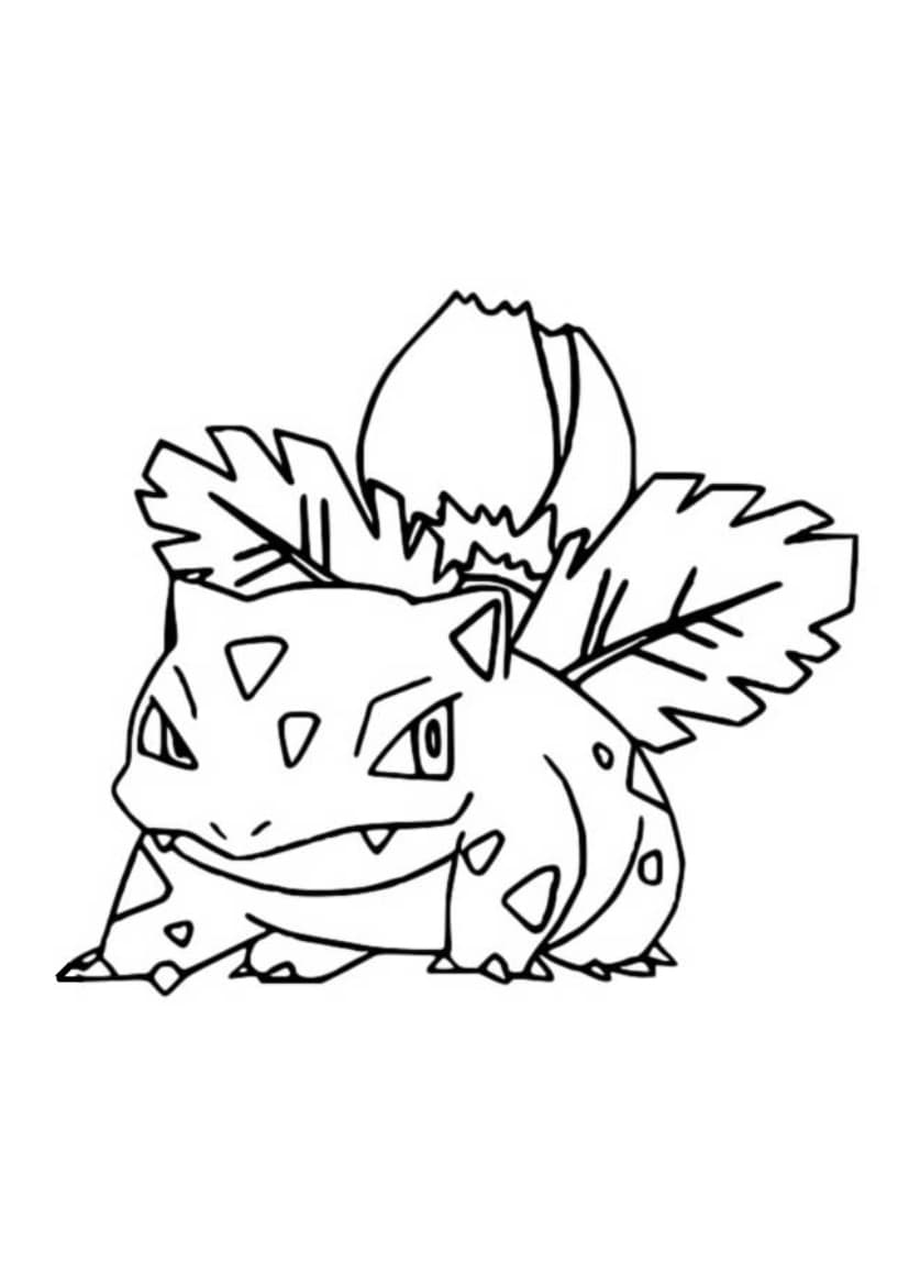Página para colorear Ivysaur (A4) para imprimir