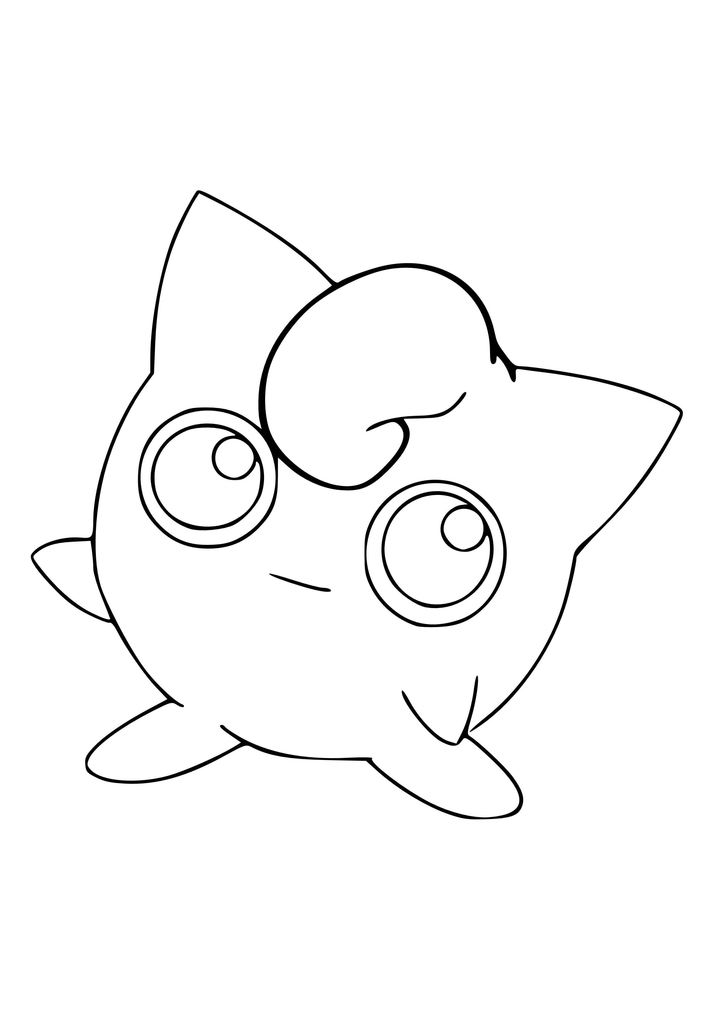Página para colorear Jigglypuff (A4) para imprimir