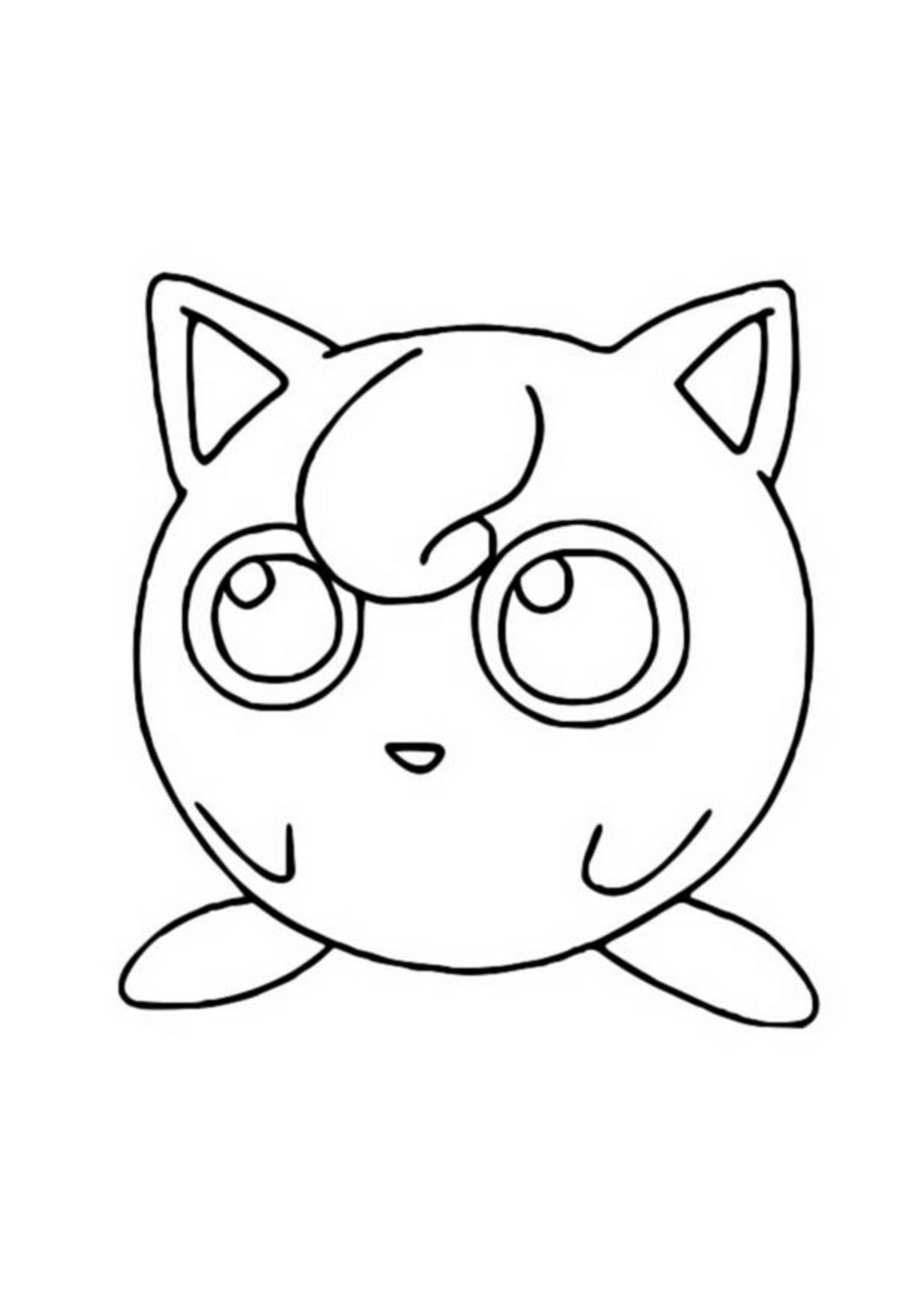 Página para colorear Jigglypuff (A4) para imprimir