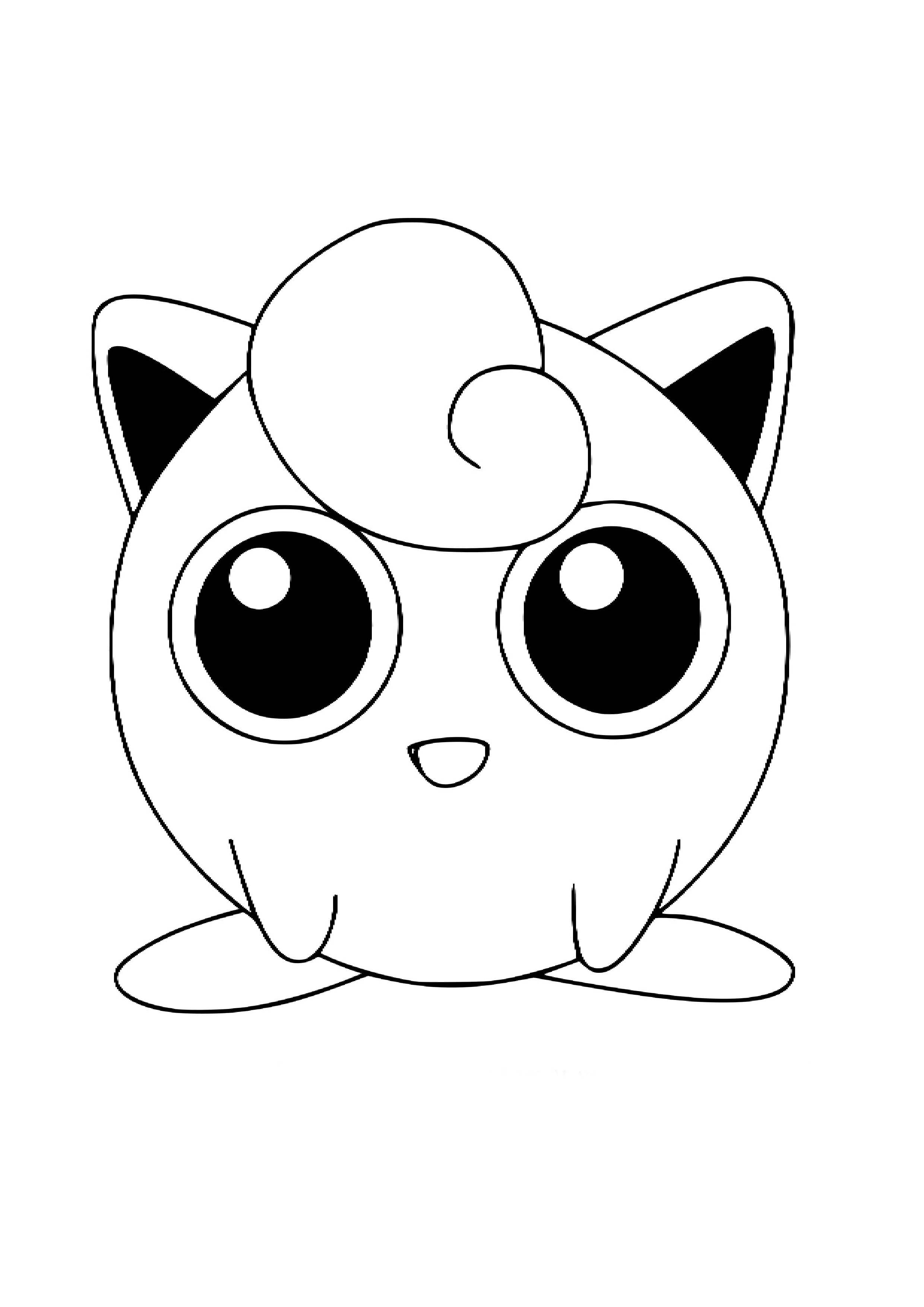 Página para colorear Jigglypuff (A4) para imprimir