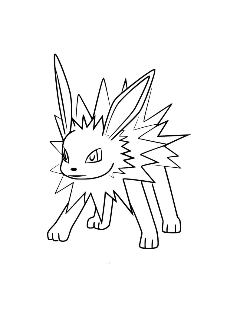 Página para colorear Jolteon (A4) para imprimir