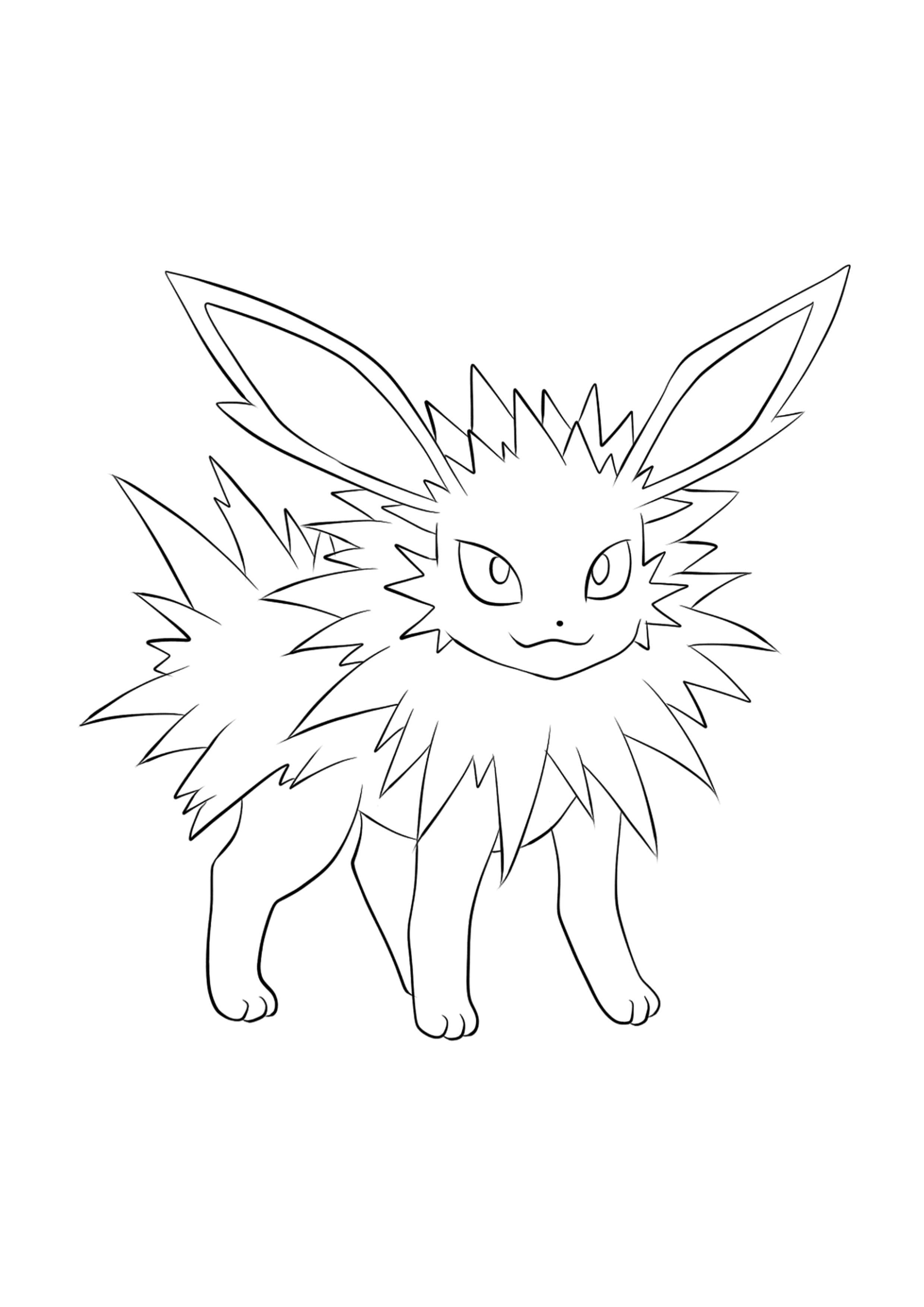 Página para colorear Jolteon (A4) para imprimir