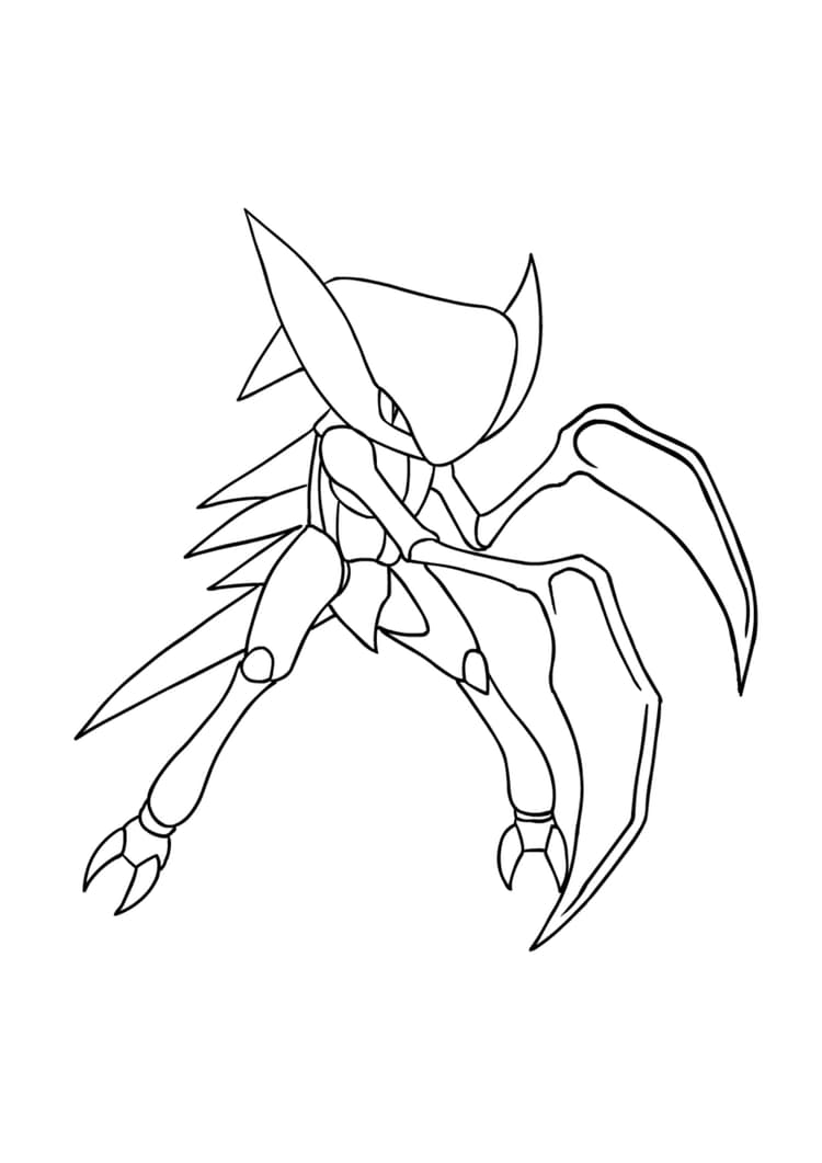 Página para colorear Kabutops (A4) para imprimir