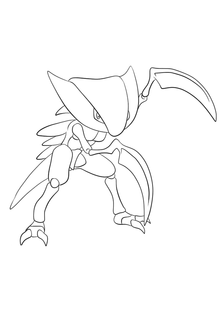 Página para colorear Kabutops (A4) para imprimir