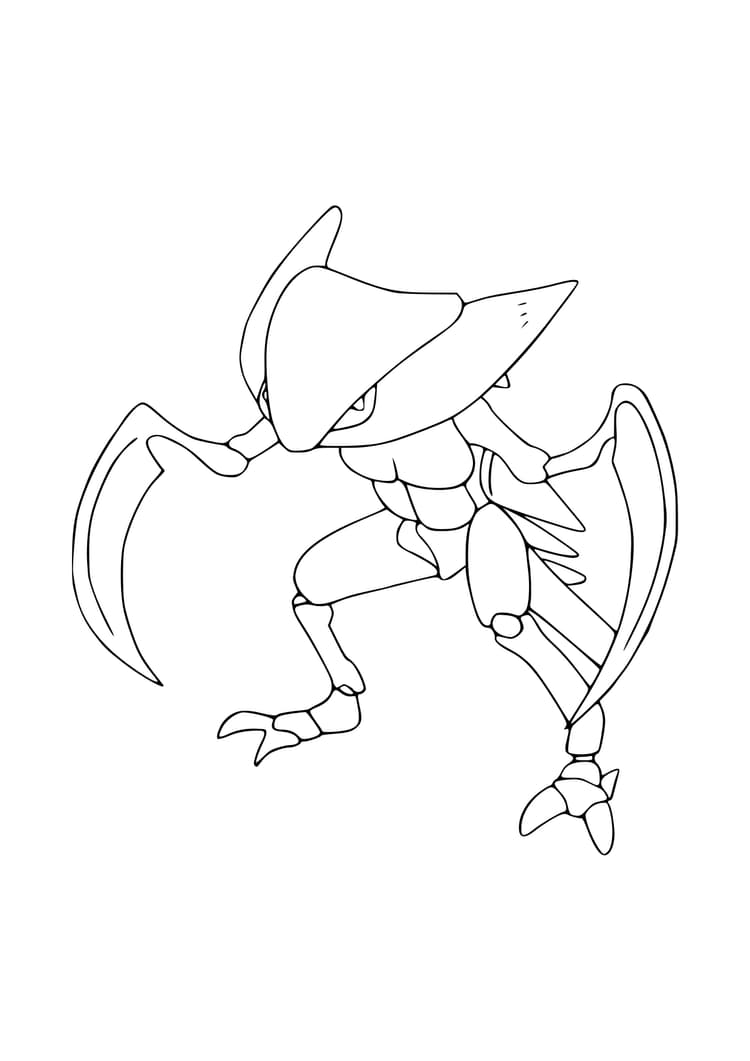 Página para colorear Kabutops (A4) para imprimir