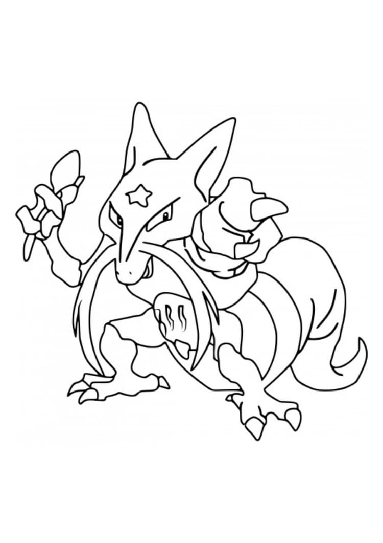 Página para colorear Kadabra (A4) para imprimir