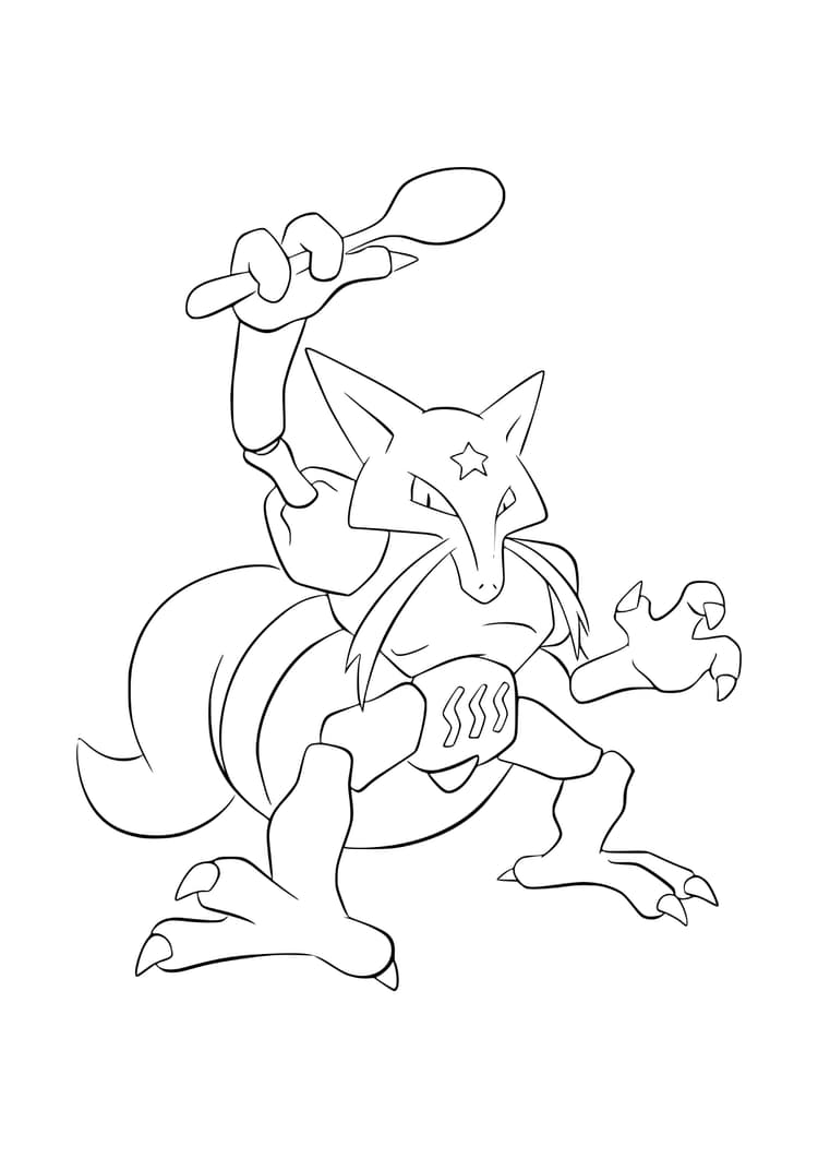 Página para colorear Kadabra (A4) para imprimir