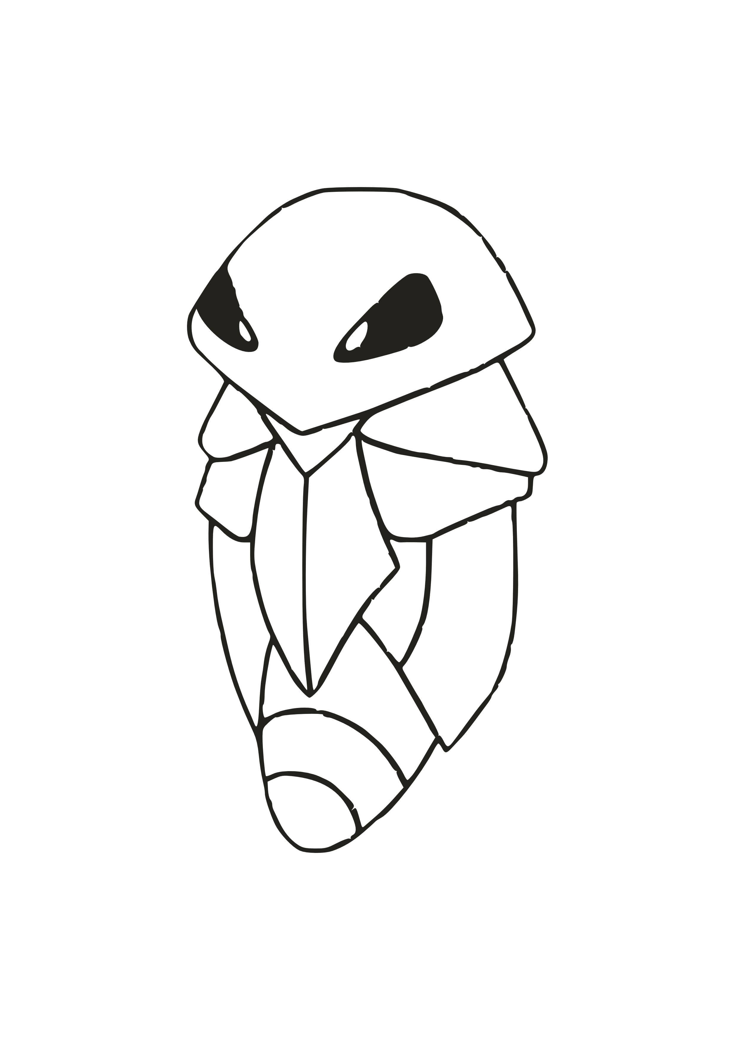 Página para colorear Kakuna (A4) para imprimir