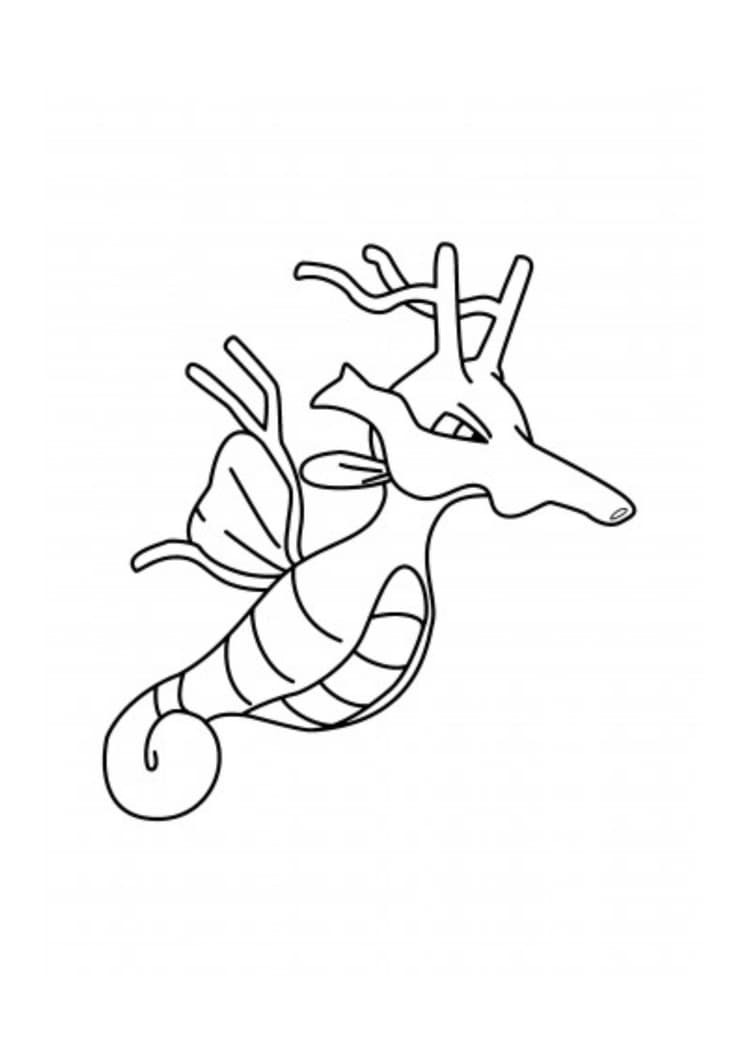 Página para colorear Kingdra (A4) para imprimir