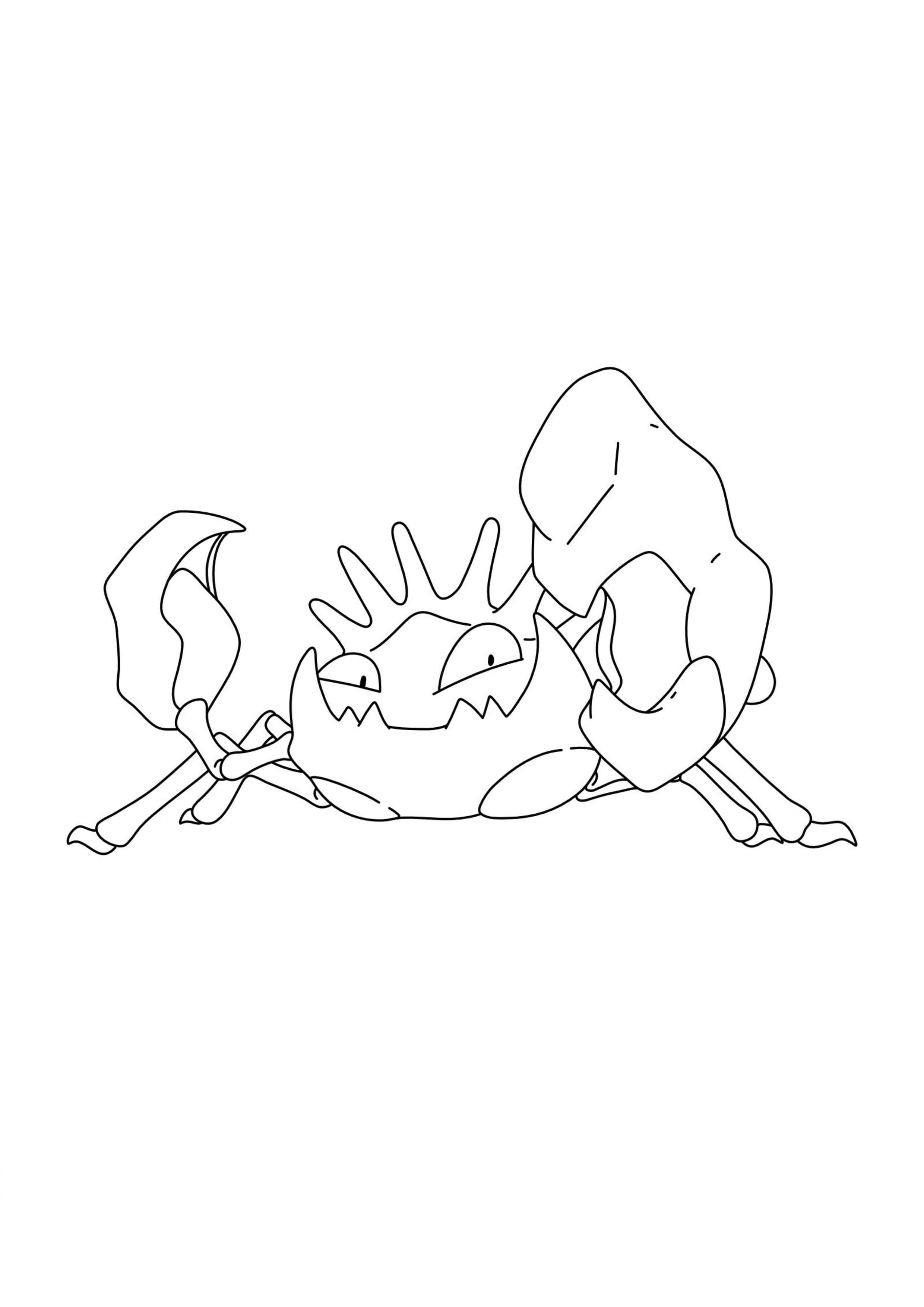 Página para colorear Kingler (A4) para imprimir