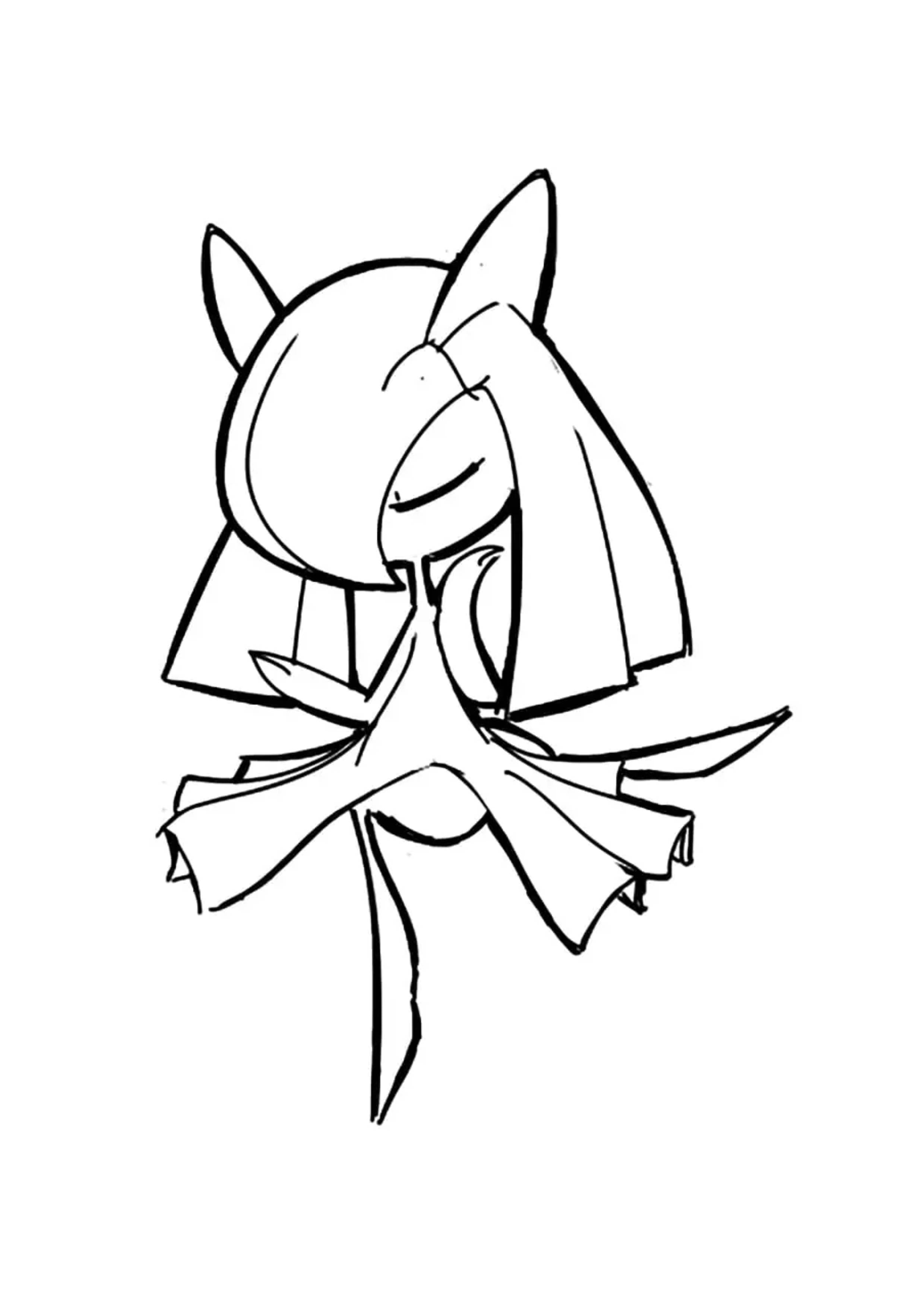 Página para colorear Kirlia (A4) para imprimir