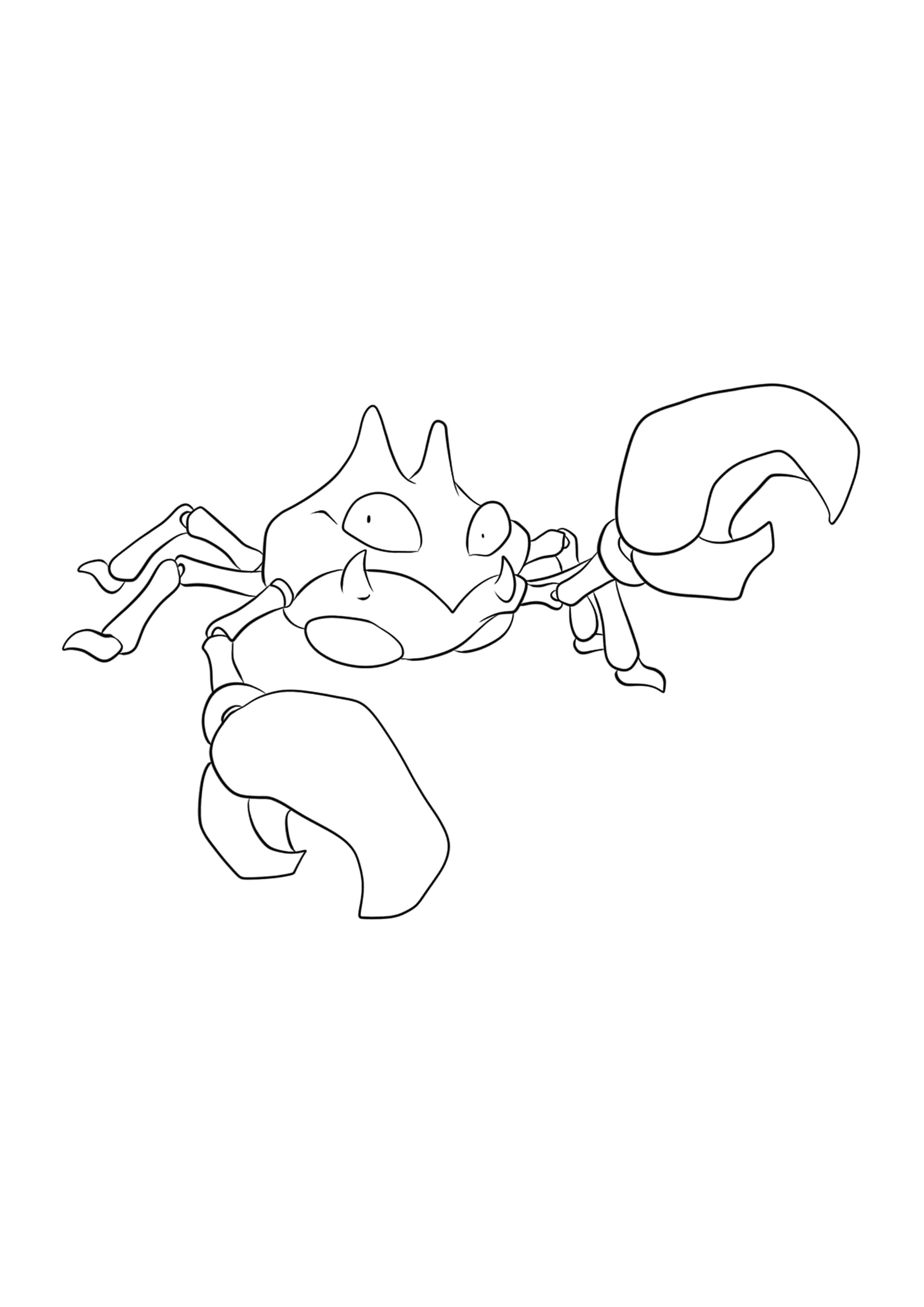 Página para colorear Krabby (A4) para imprimir