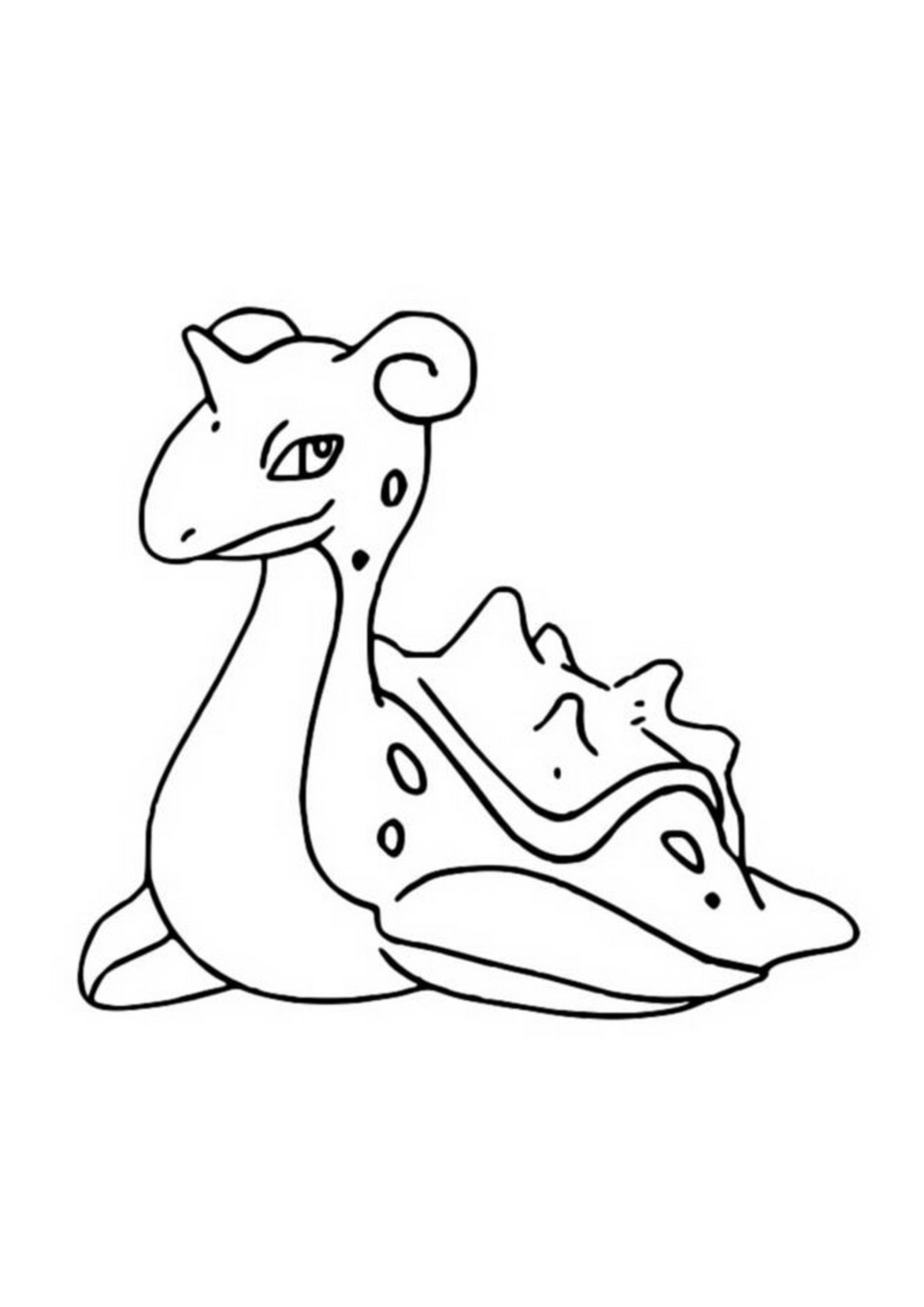 Página para colorear Lapras (A4) para imprimir