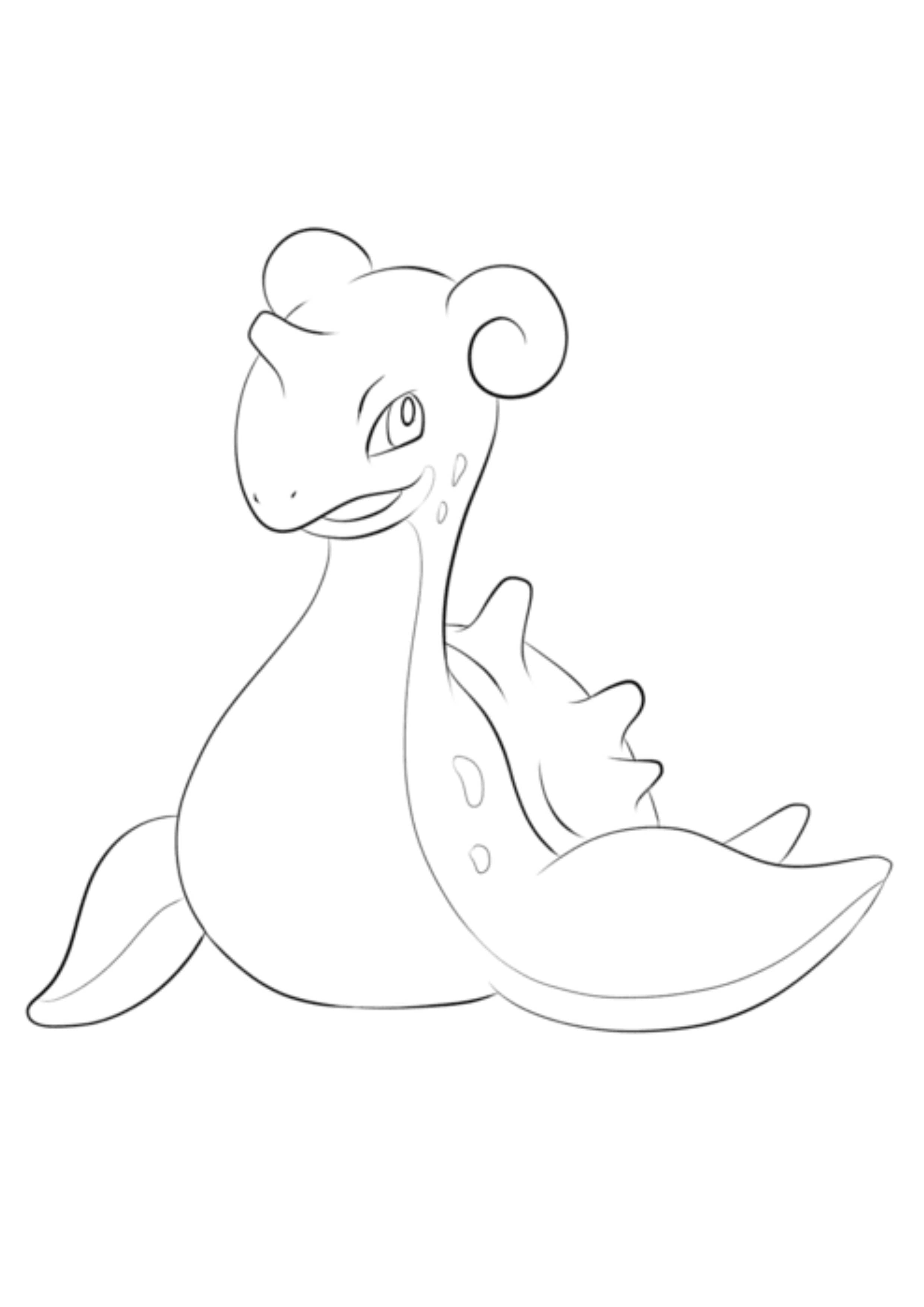 Página para colorear Lapras (A4) para imprimir