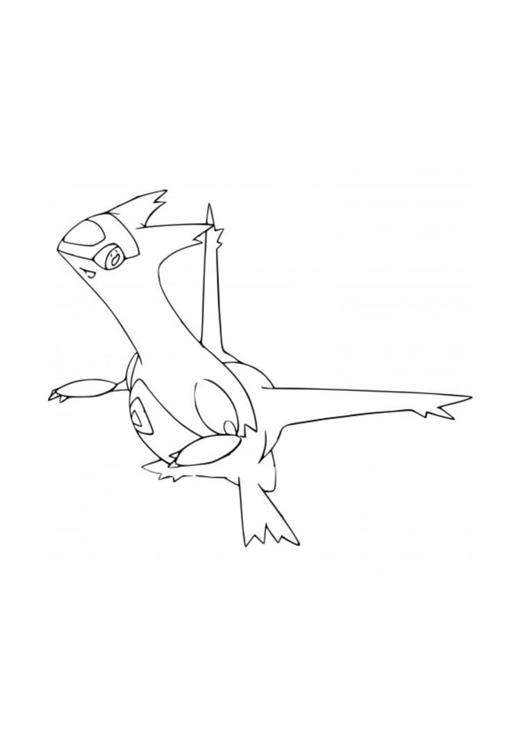 Página para colorear Latias (A4) para imprimir